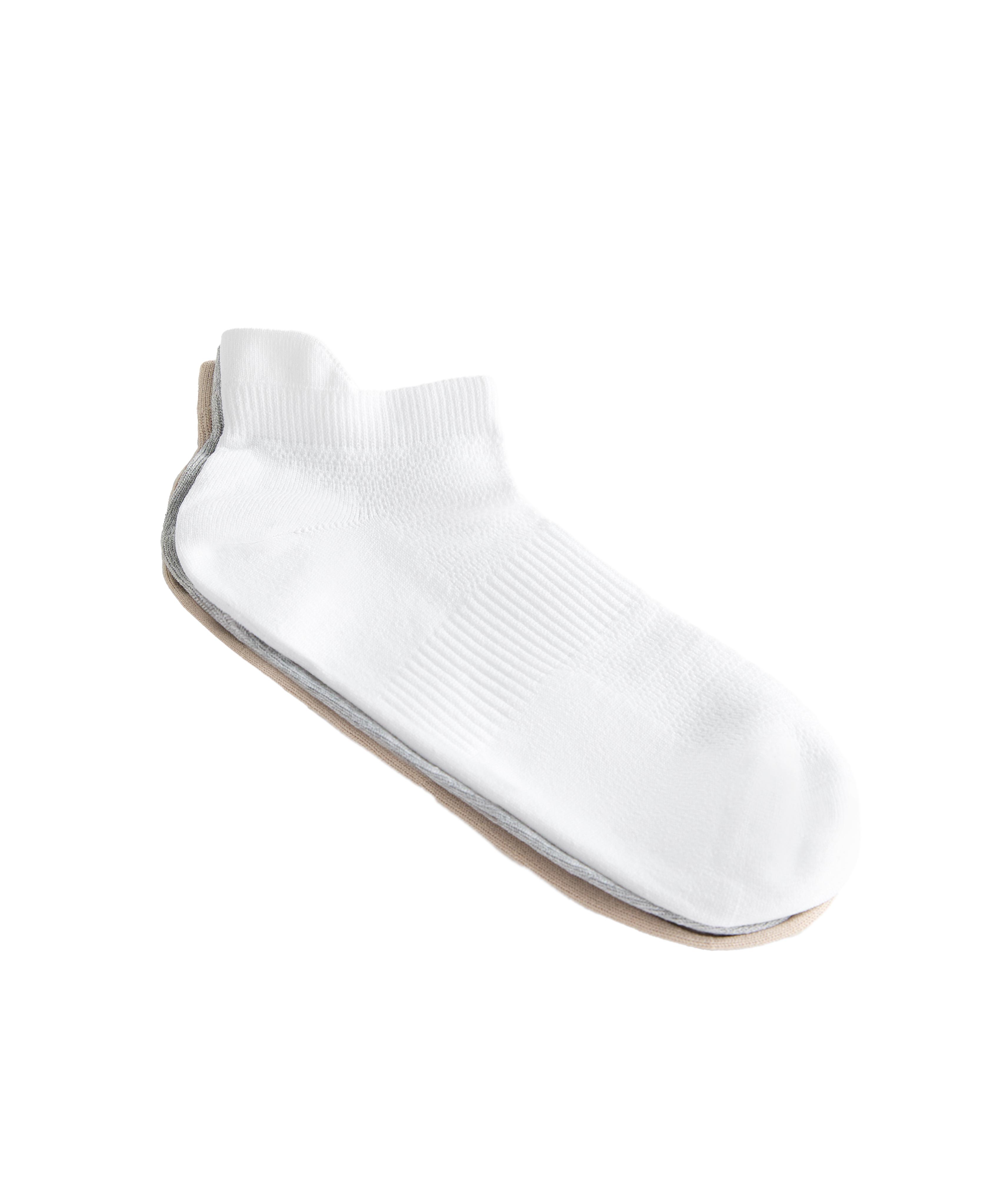 3 pack of polyamide blend sneaker socks with heel tab — GREY