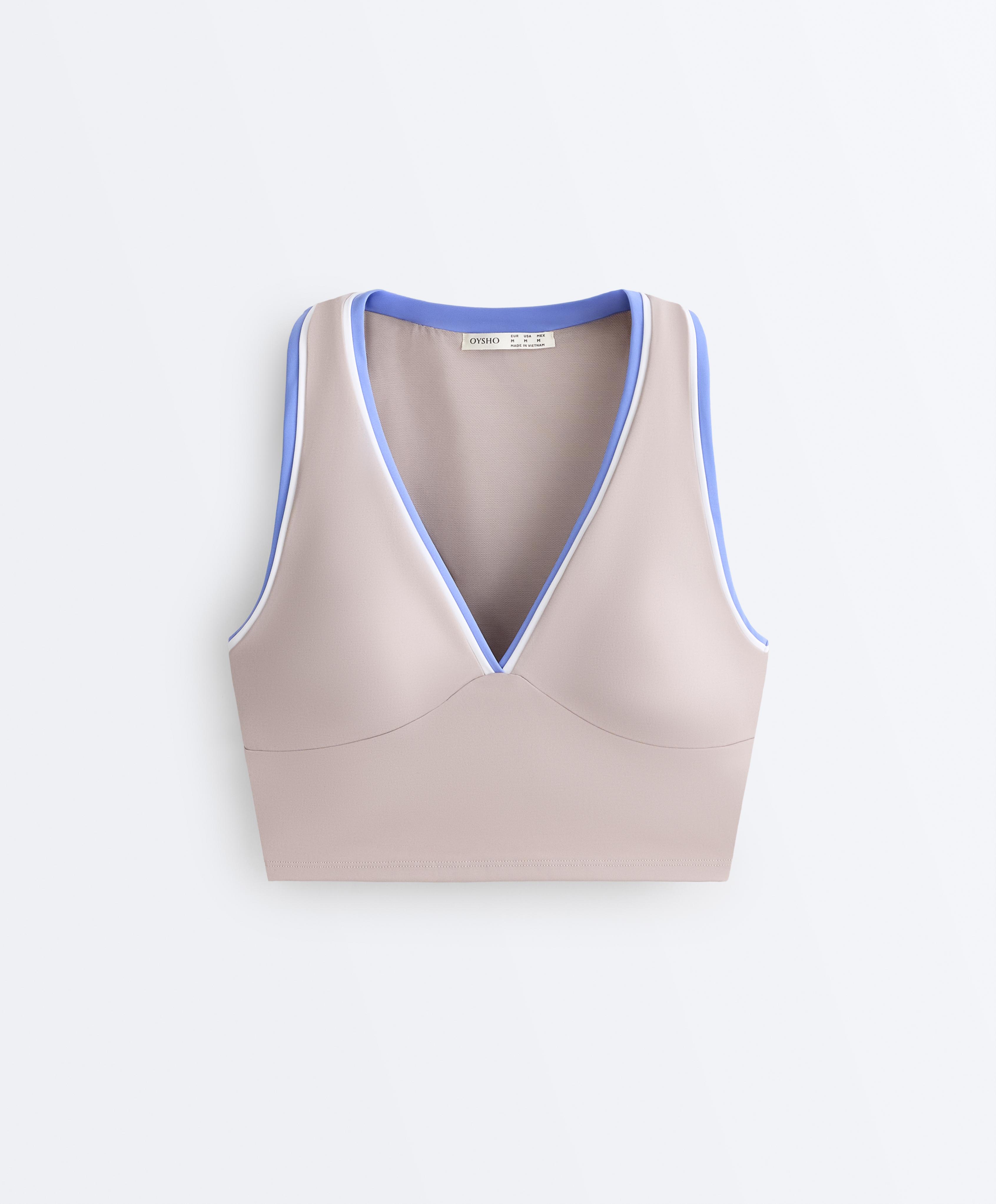 Contrast Compressive Tank Top — PINK-MINK