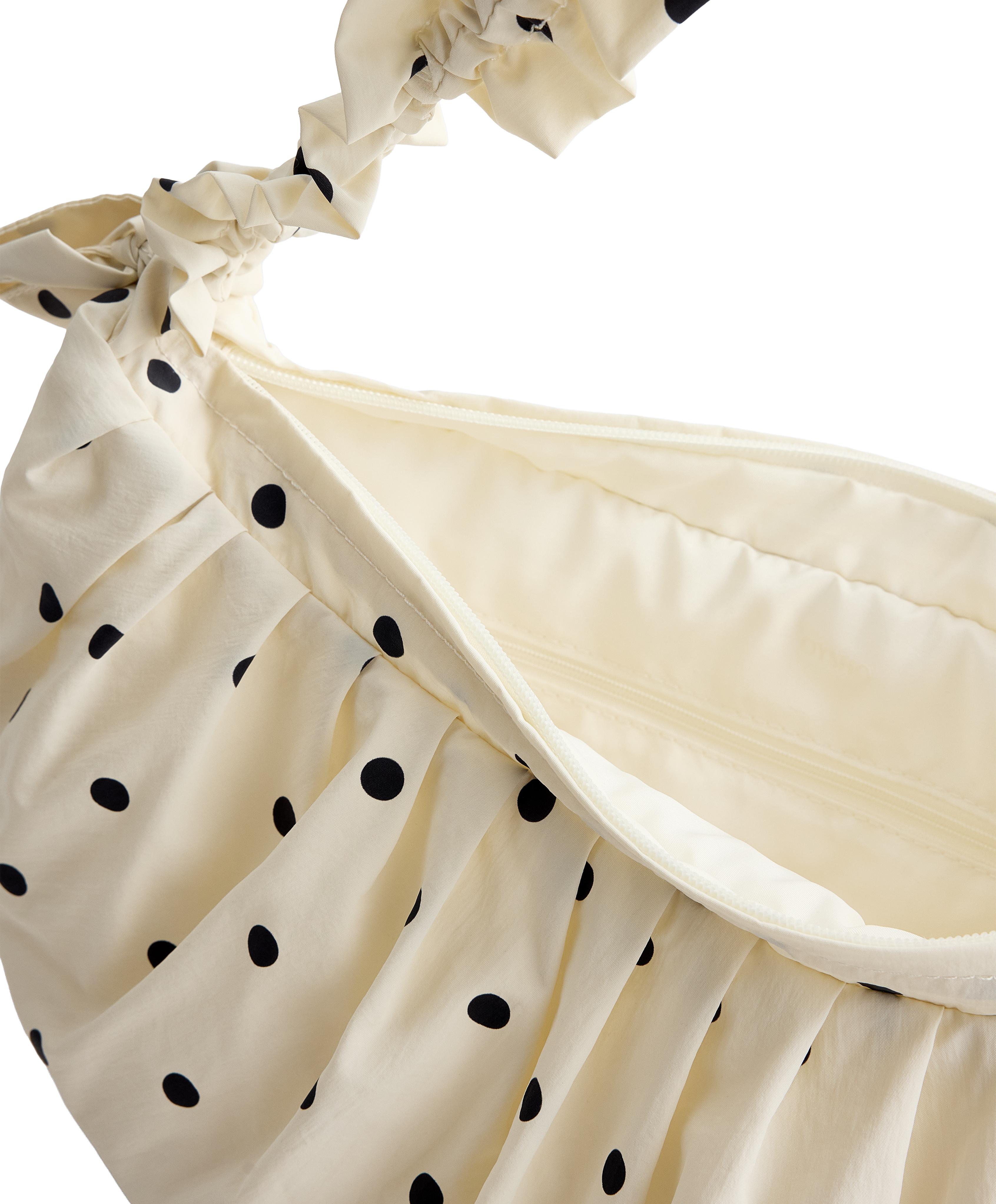 Polka dot crossbody bag — CREAM