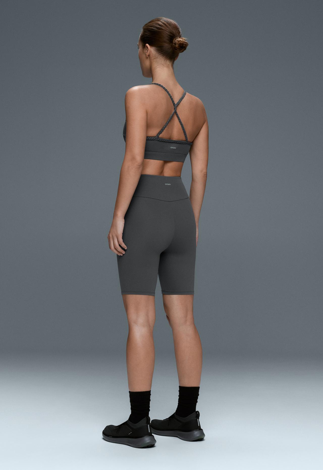 Leggings biker high rise comfortlux 20 cm — STEEL GREY