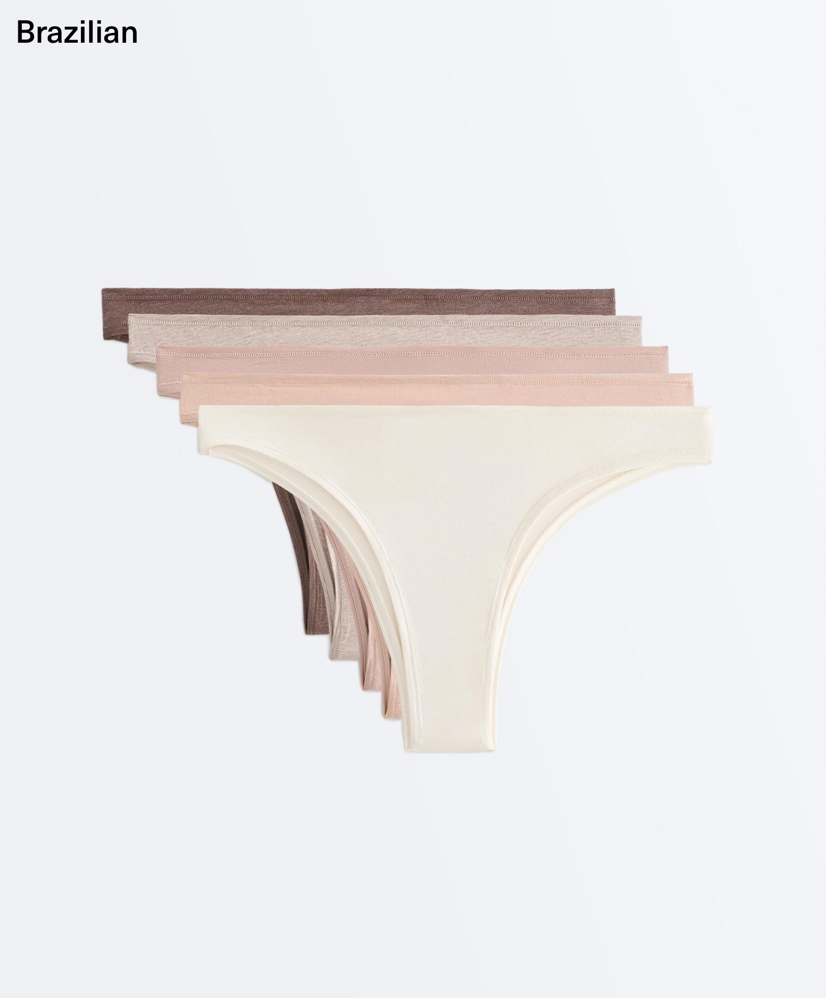 5 cotton blend Brazilian briefs