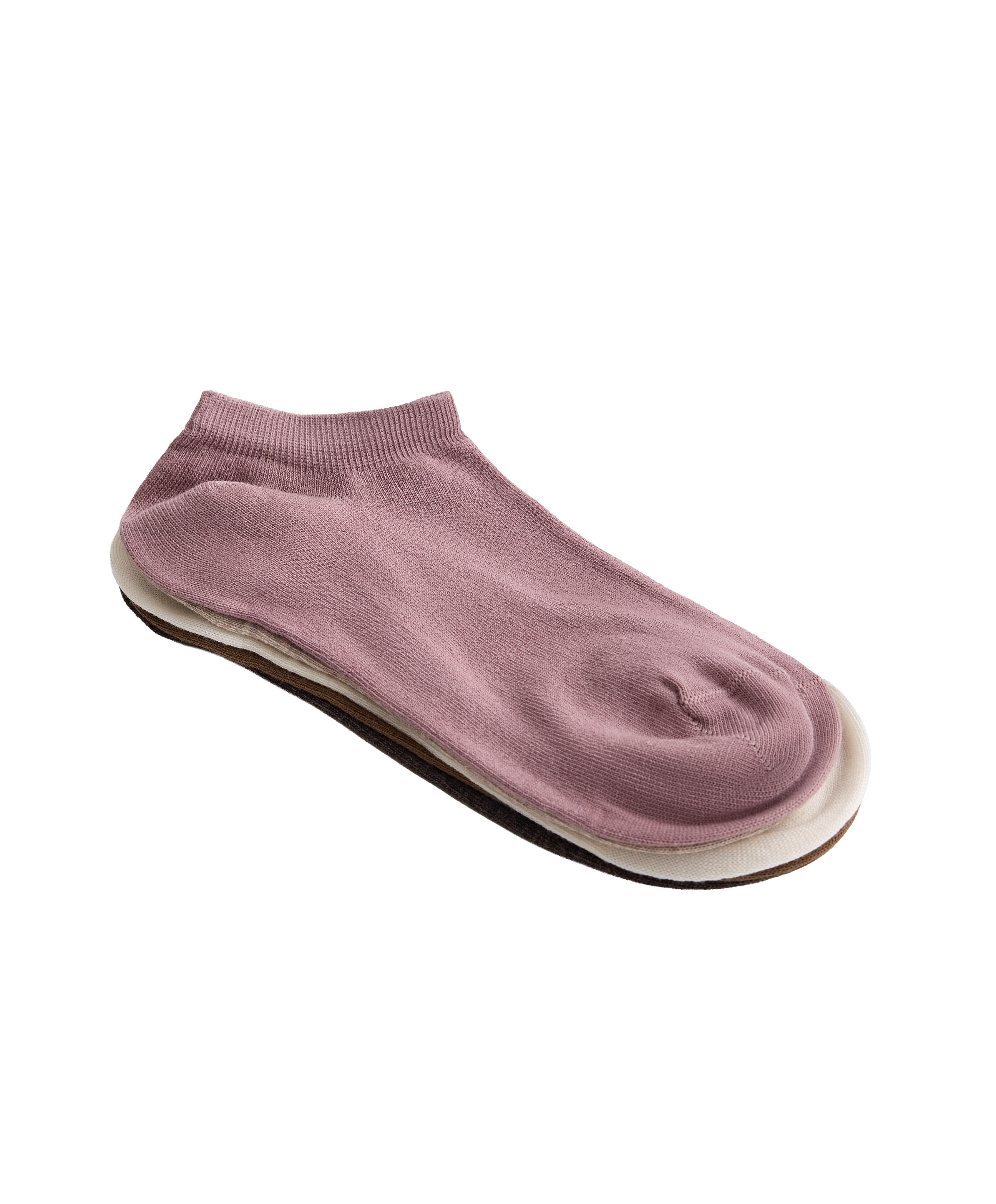 5 pairs of cotton blend sneaker socks — VINTAGE PINK