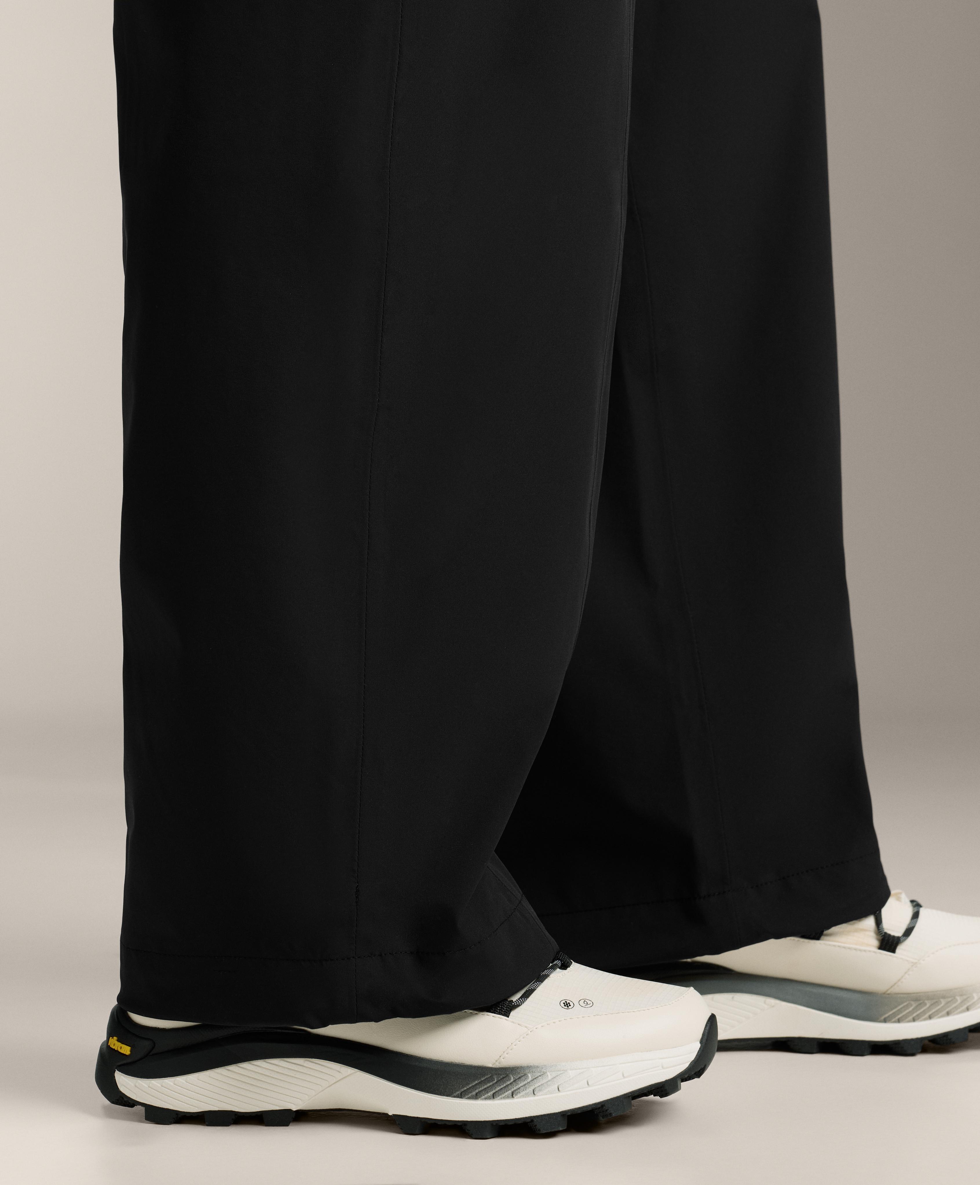 10k waterproof straight-leg trousers — BLACK