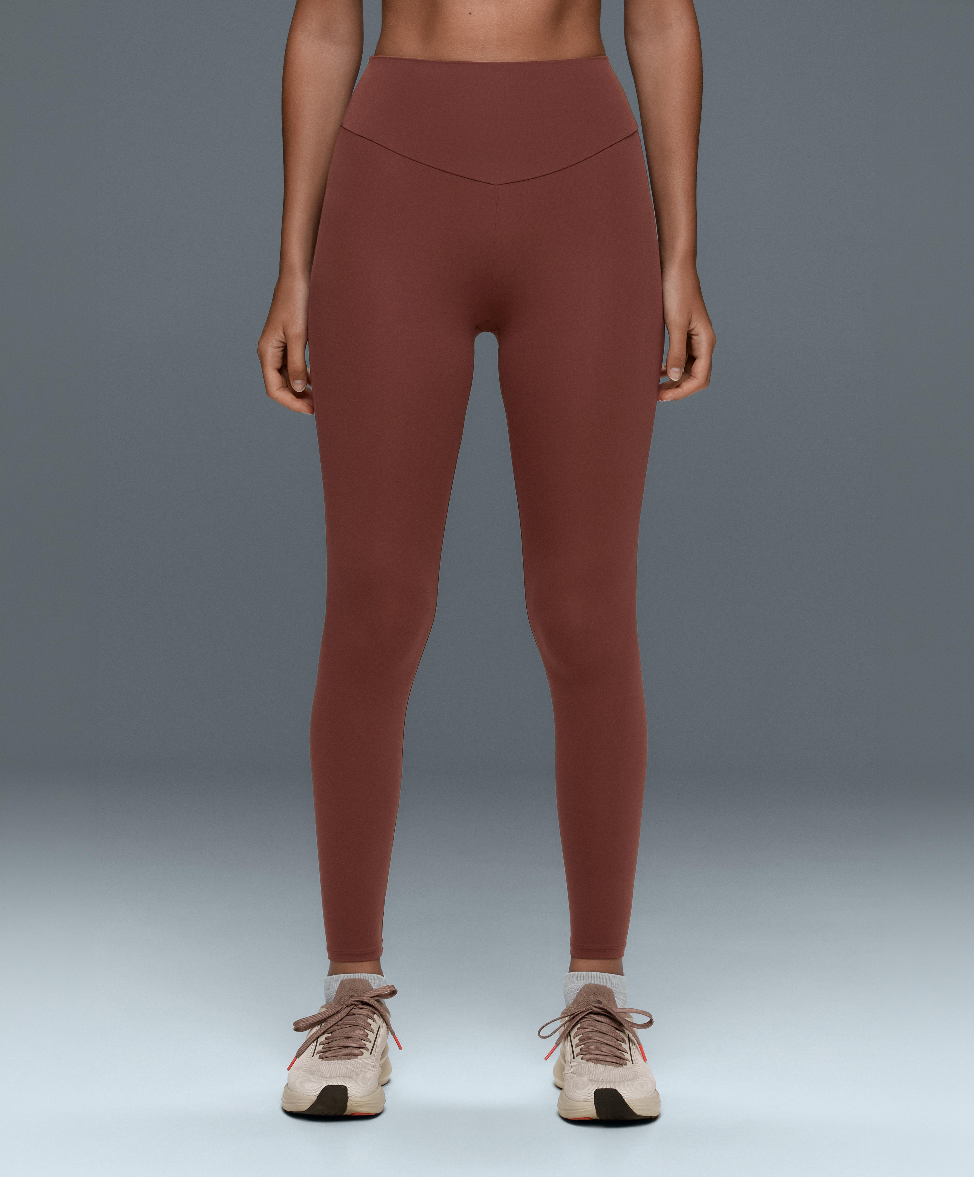 Comfortlux high-waisted ankle-length leggings — TERRACOTTA