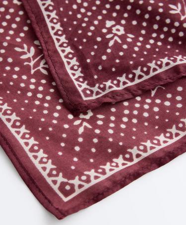 100% cotton print bandana — BURGUNDY 5