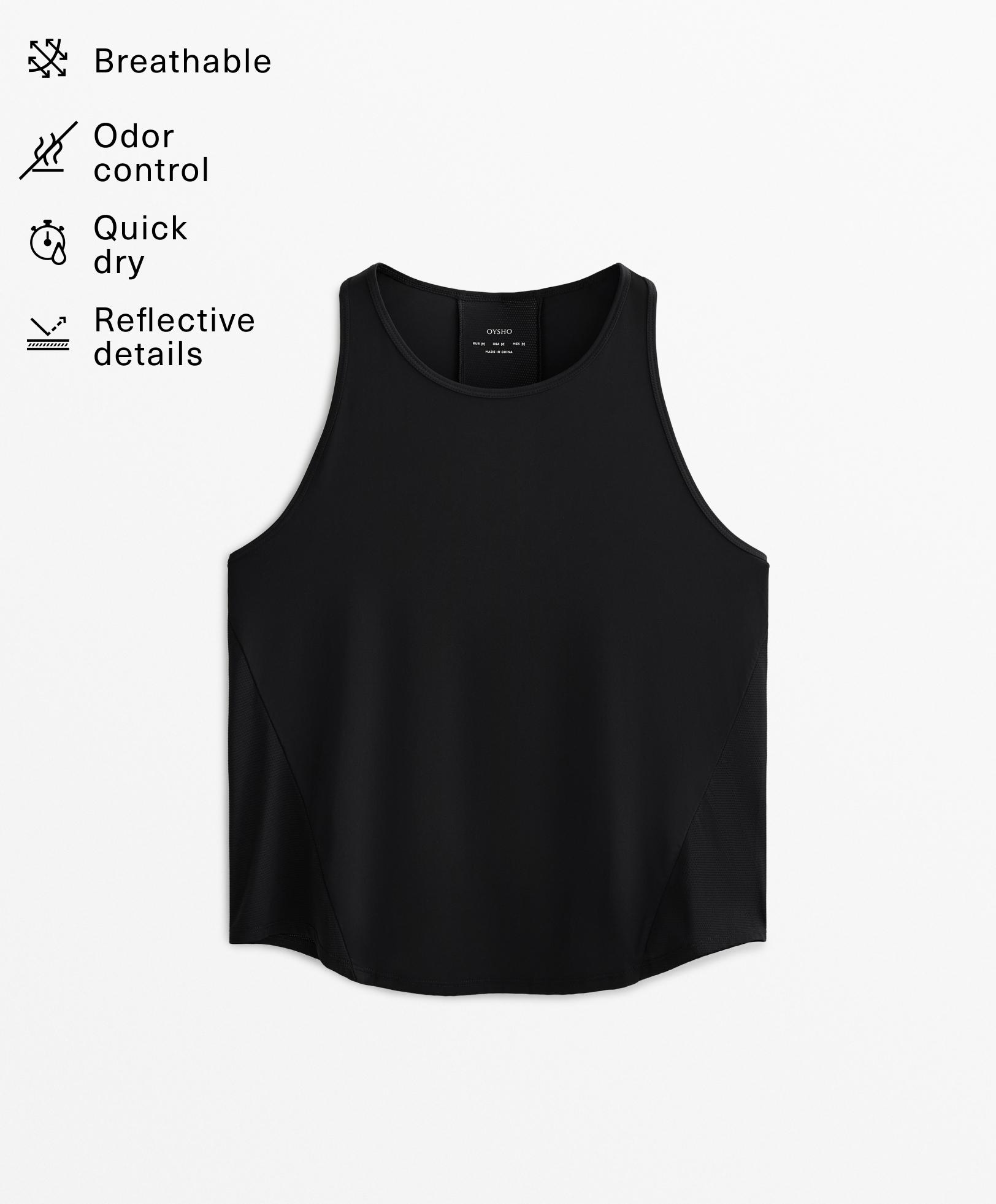 Technical sleeveless T-shirt