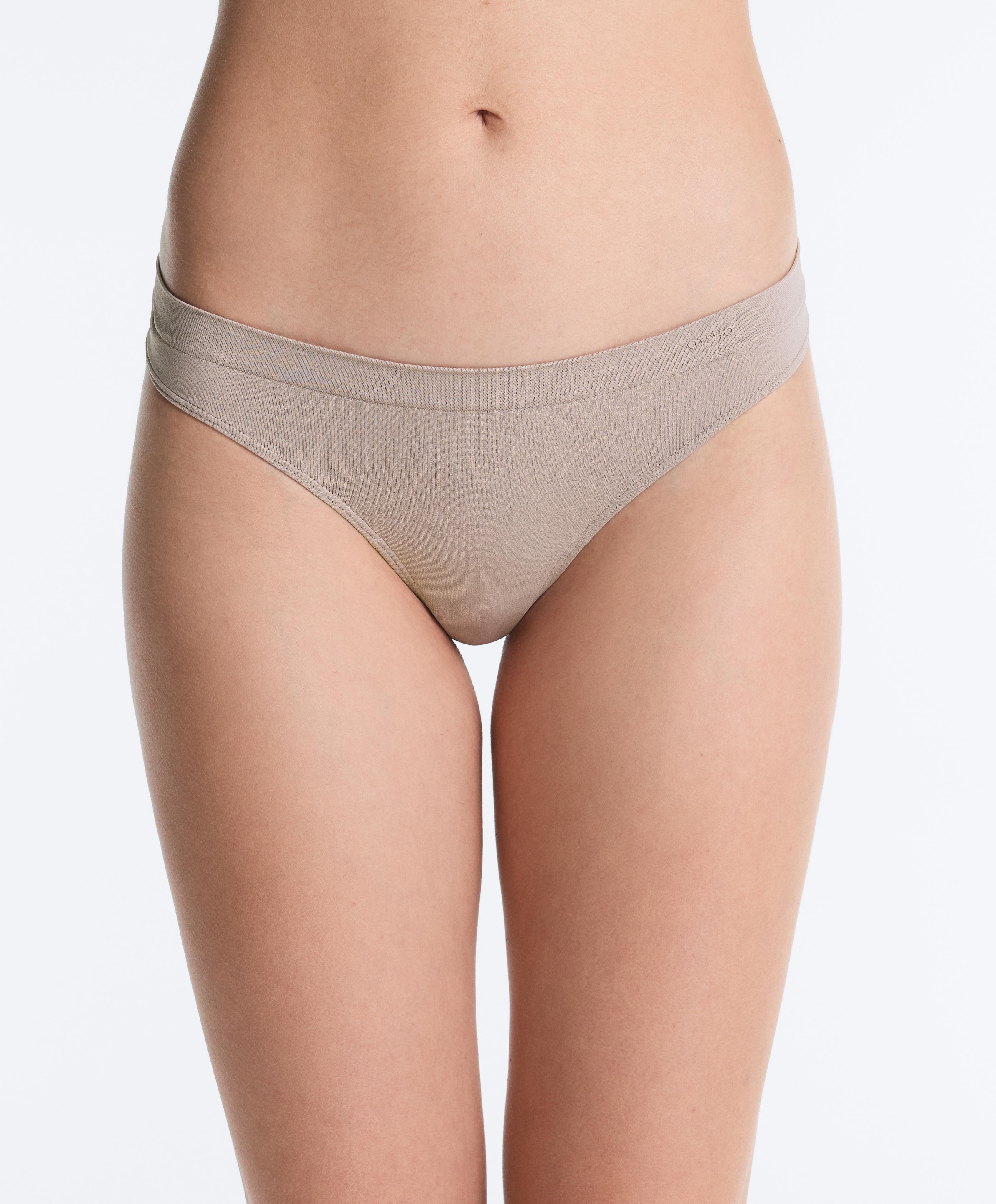5 seamless soft-touch thongs — MINK