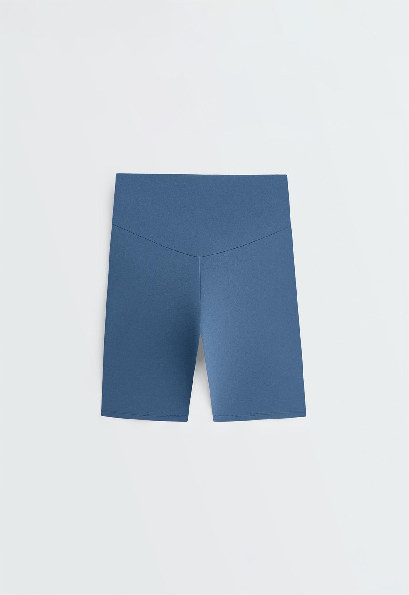 Comfortlux high-rise 20cm biker leggings — MID GREY-BLUE