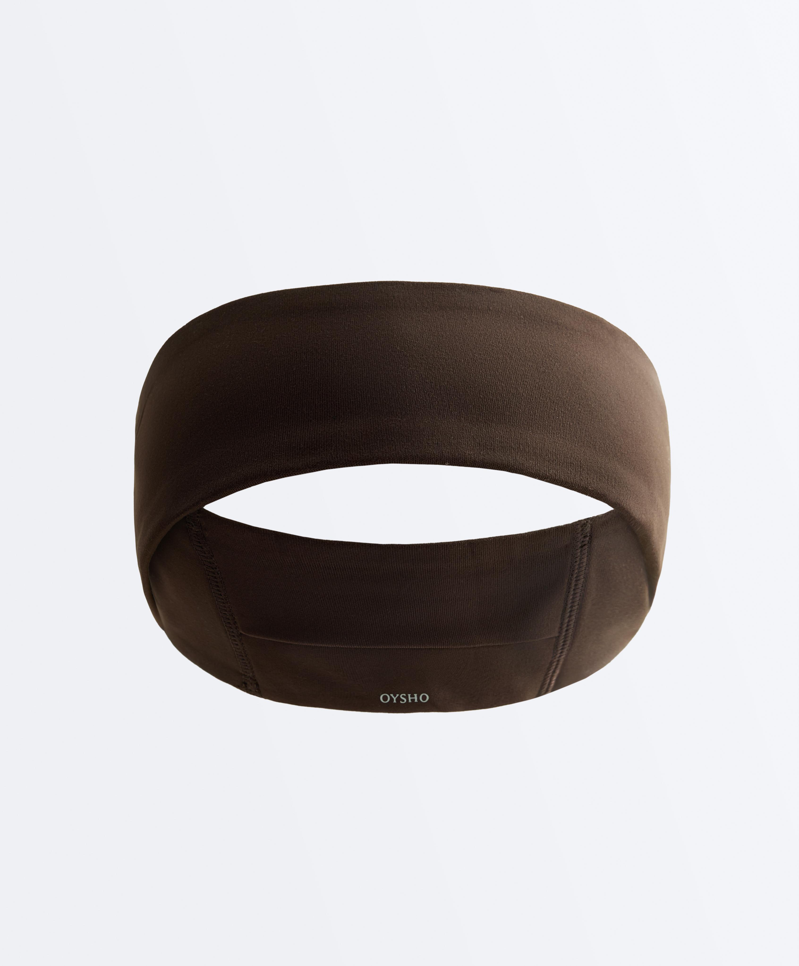7cm reflective adjustable sports headband — DARK BROWN
