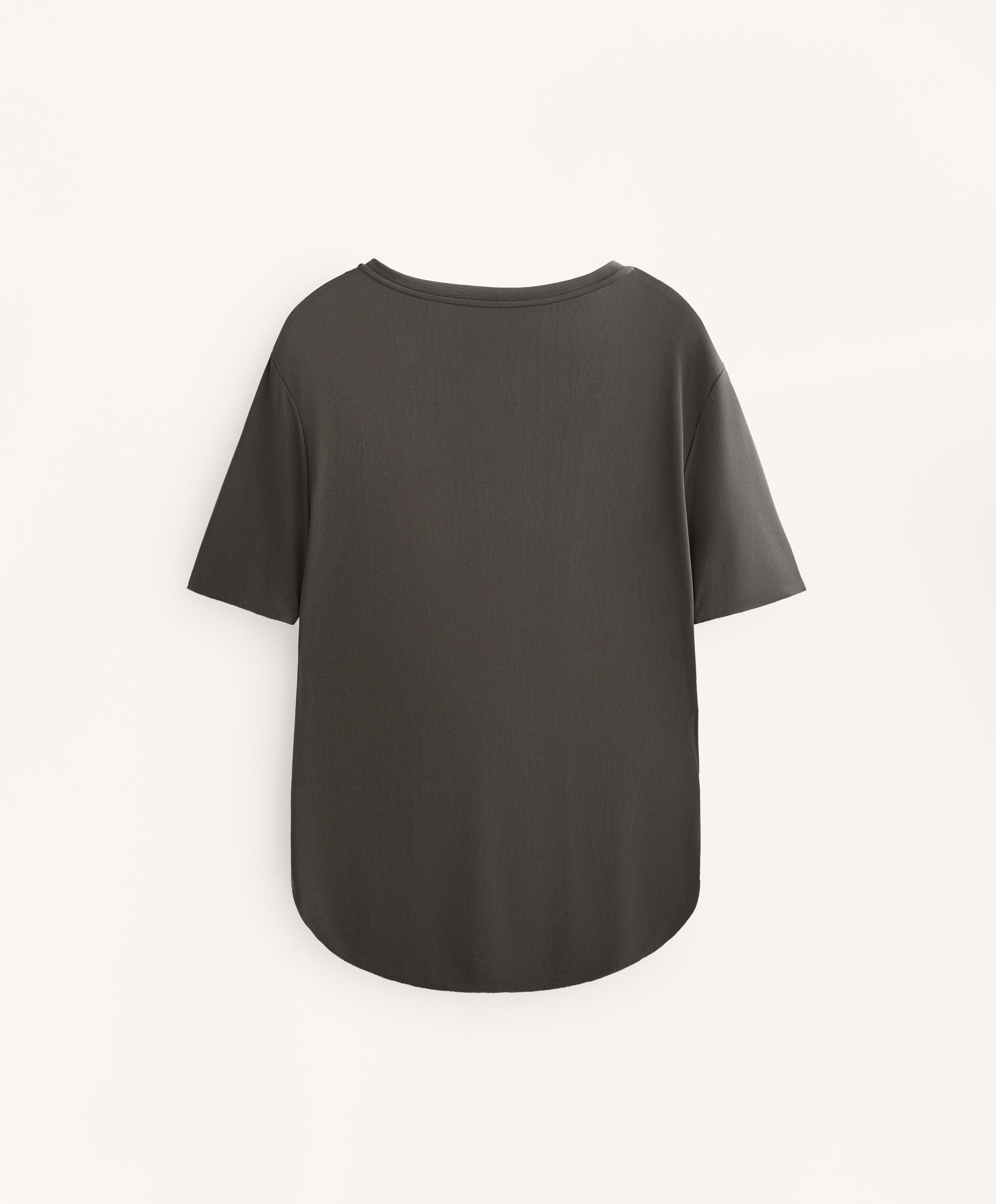 Kısa kollu modal içeren tişört Kısa kollu modal içeren tişört