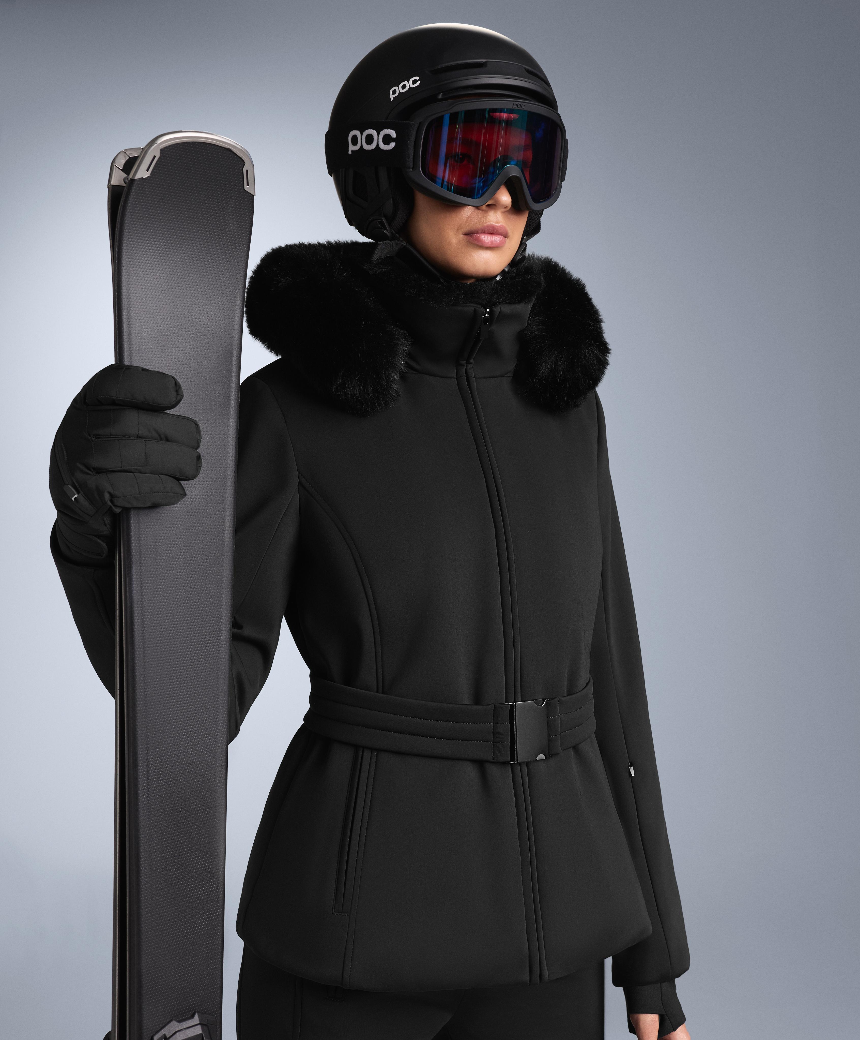 Primaloft® SKI water-resistant super-slim fit jacket — BLACK