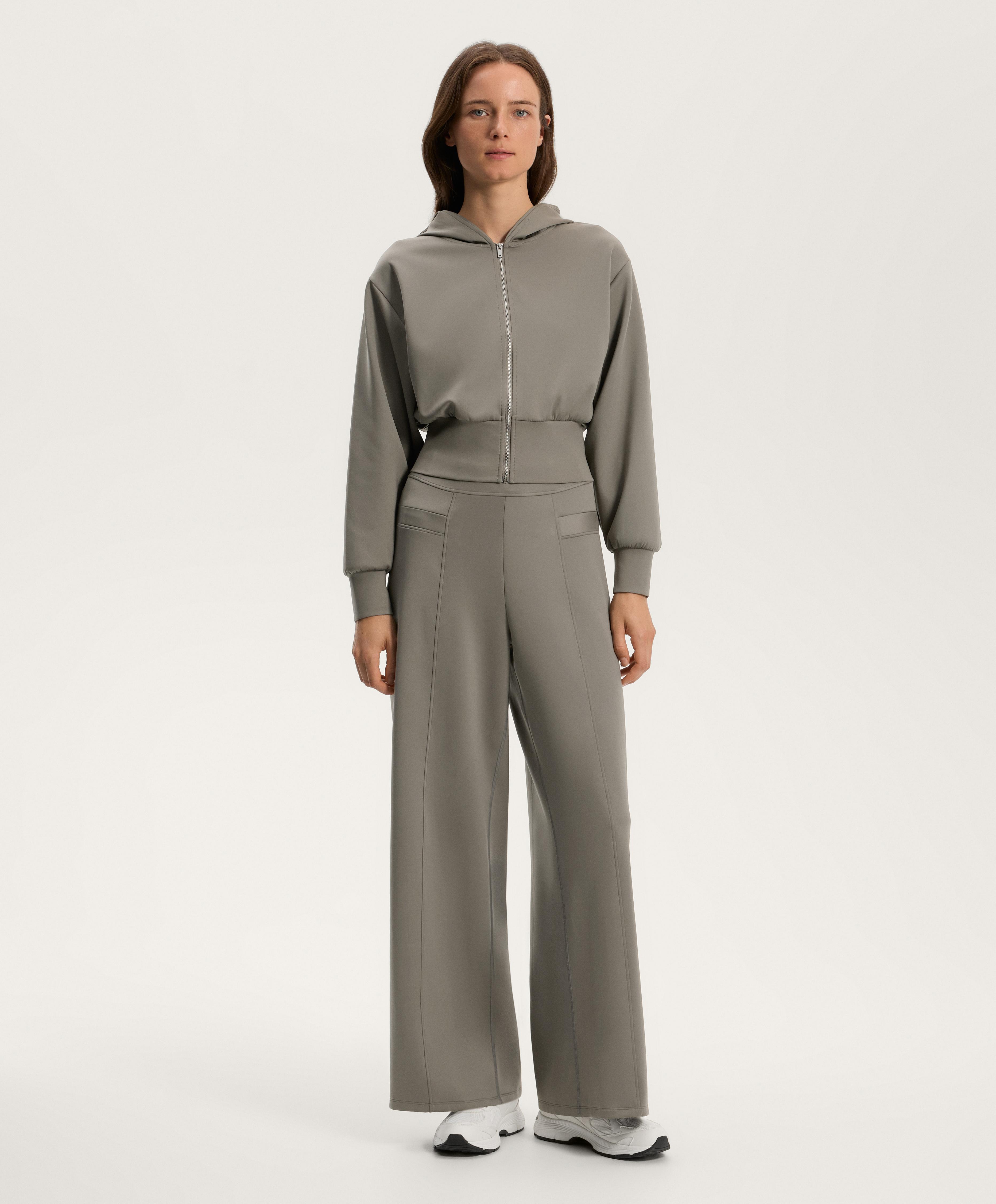 Total look balloon χακί ξεβαμμένο με εφέ νεοπρενίου