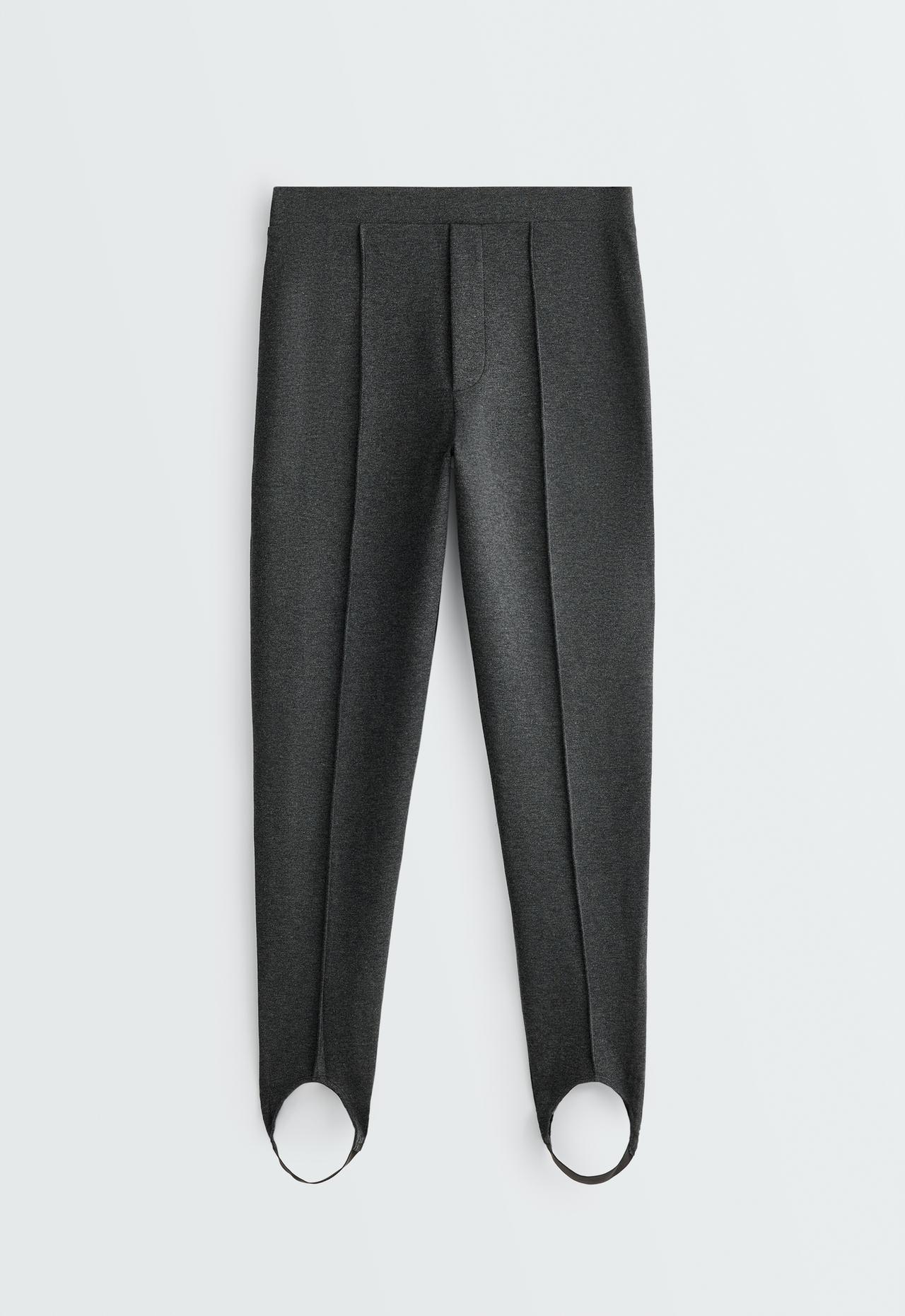 Slim-fit stirrup trousers with cotton — DARK GREY
