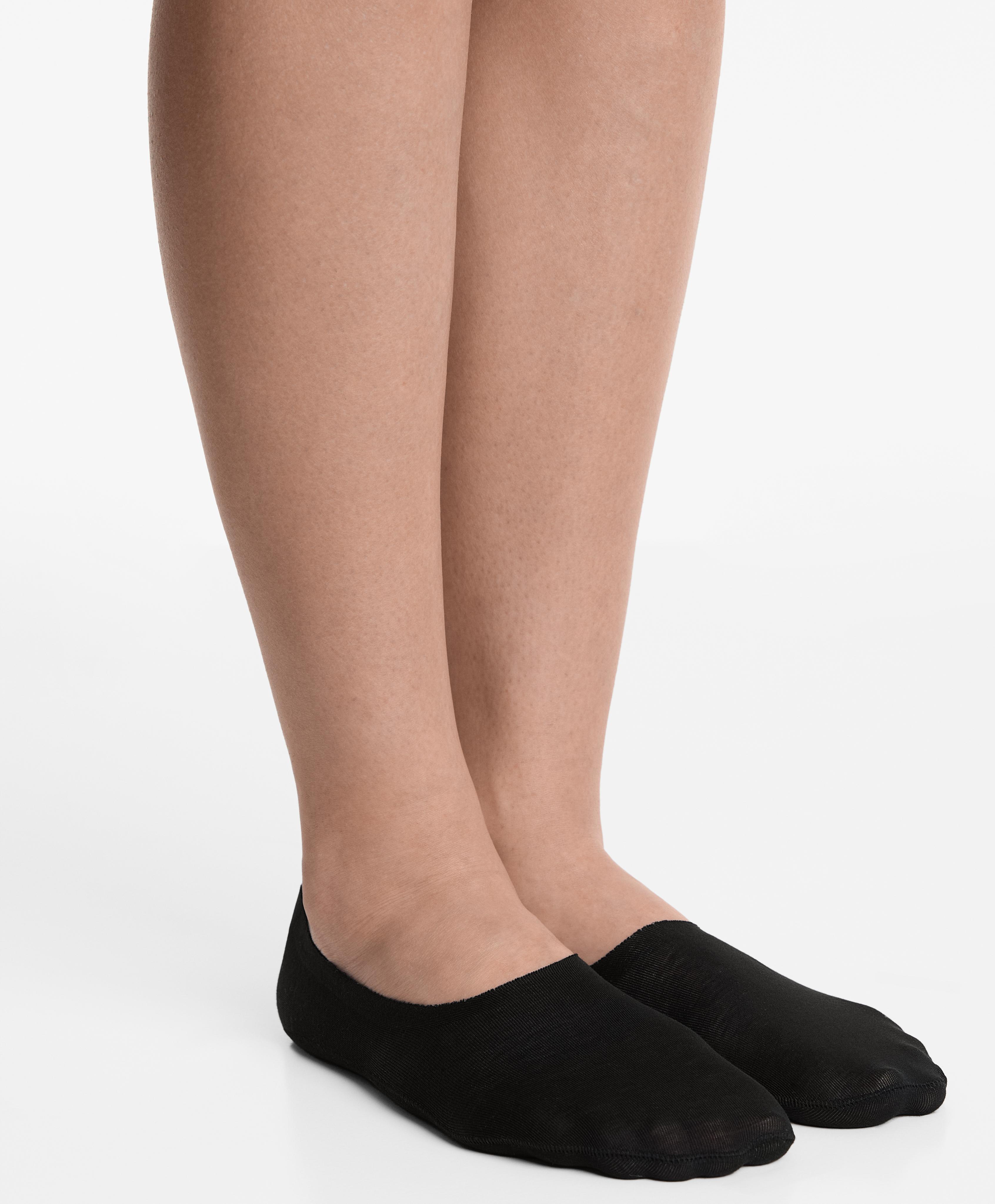 زوجا جوارب غير مرئية ممزوجة بالقطن بقصة مرتفعة - تخفيضات زوجا جوارب غير مرئية ممزوجة بالقطن بقصة مرتفعة - تخفيضات