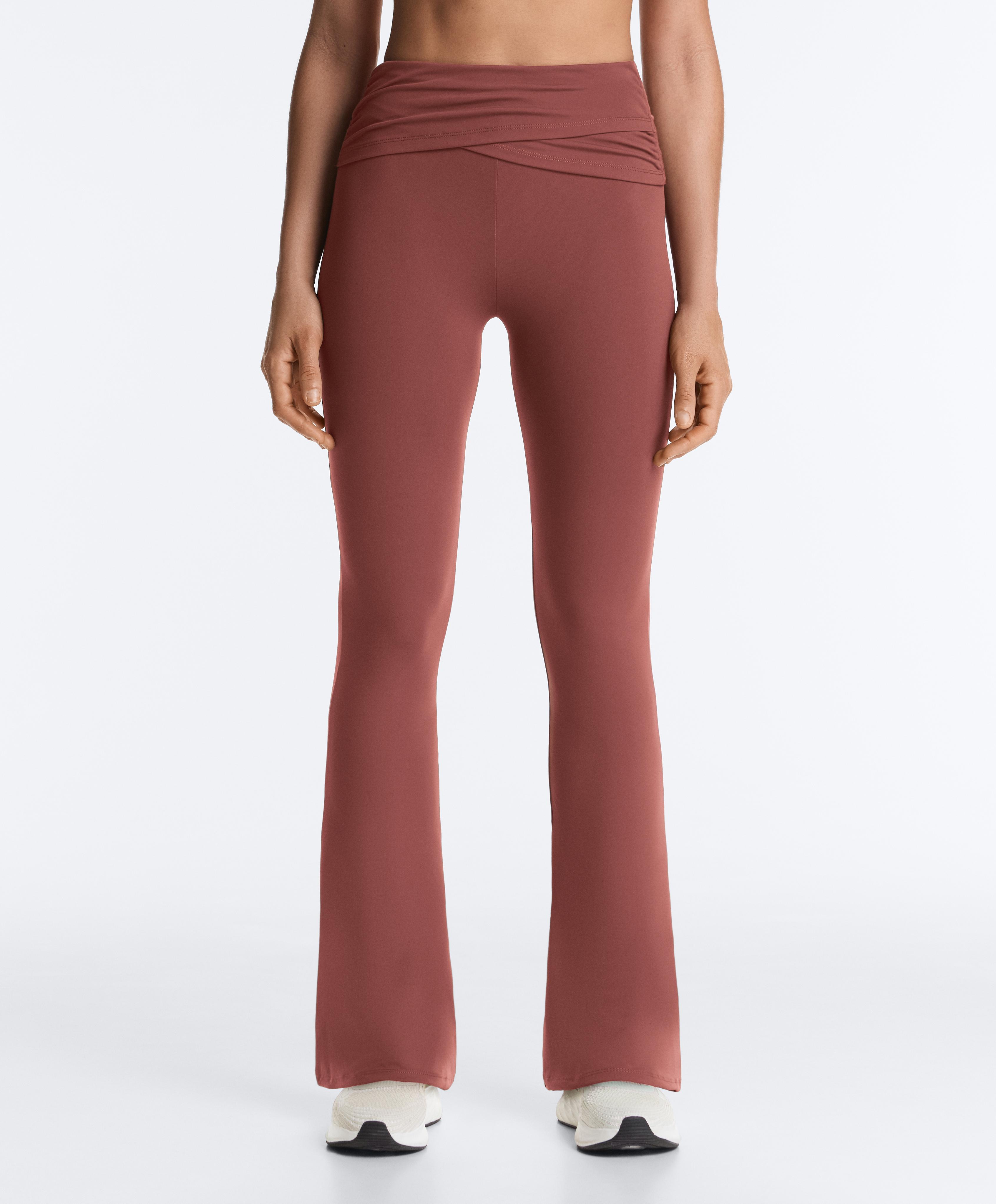 Draped waist Comfortlux high rise flare trousers - Sale Draped waist Comfortlux high rise flare trousers - Sale