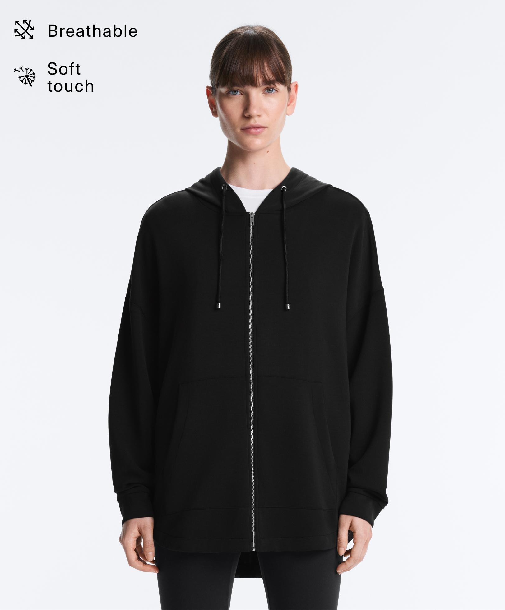 Long Soft Touch jacket with modal