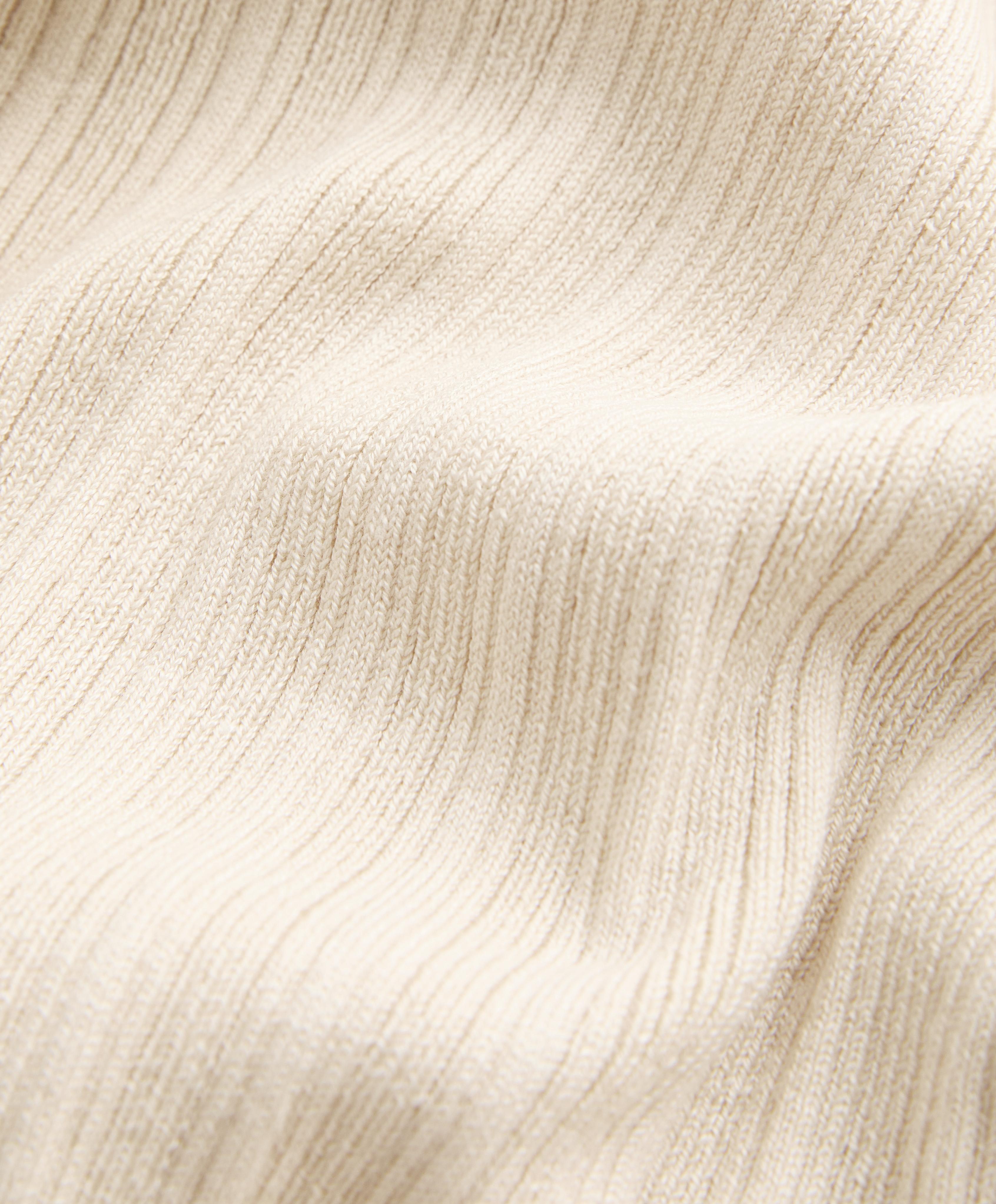 Crossed rib knit jumper — PLASTER