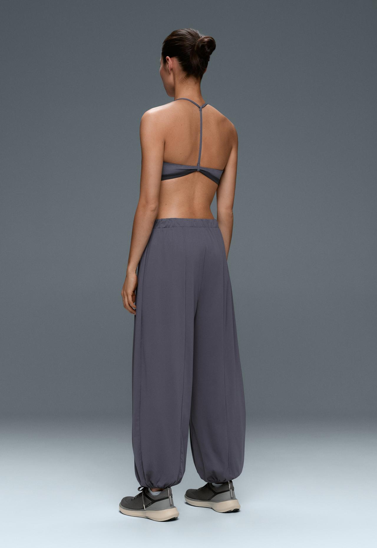 Comfortlux high-waisted pleated joggers — BLUE-GREY