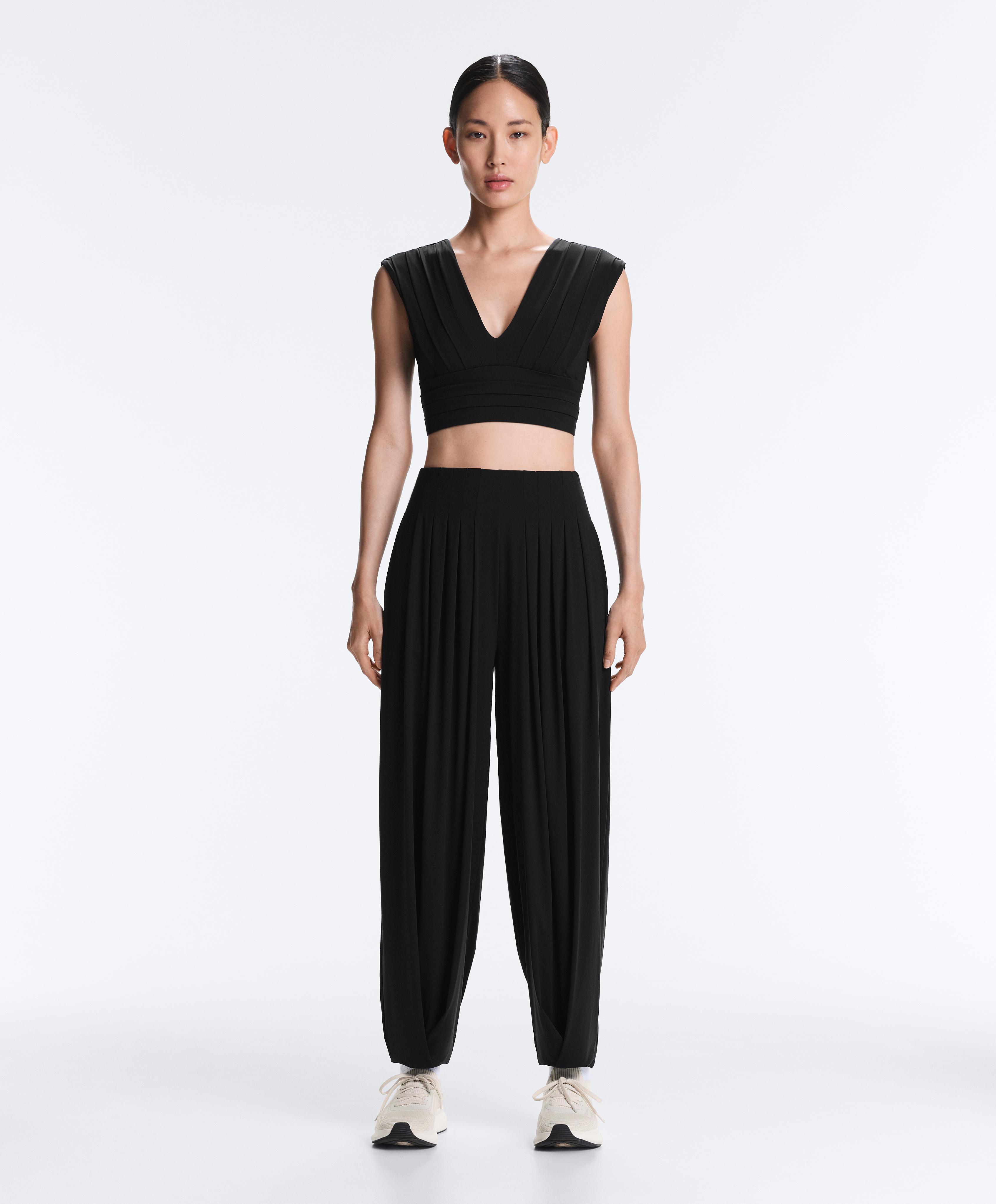 Light Touch long bloomer trousers — BLACK