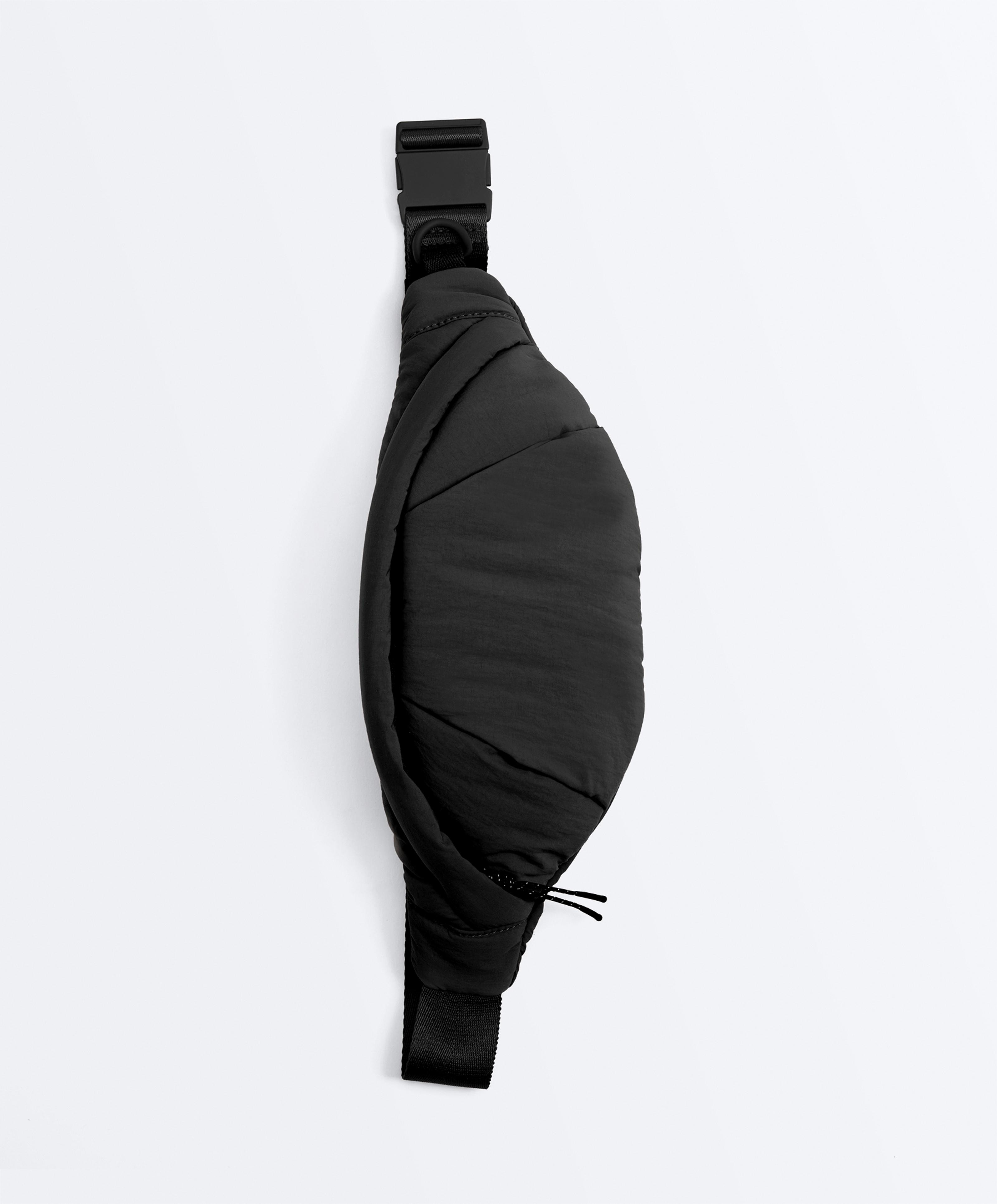 Water-repellent nylon belt bag — BLACK