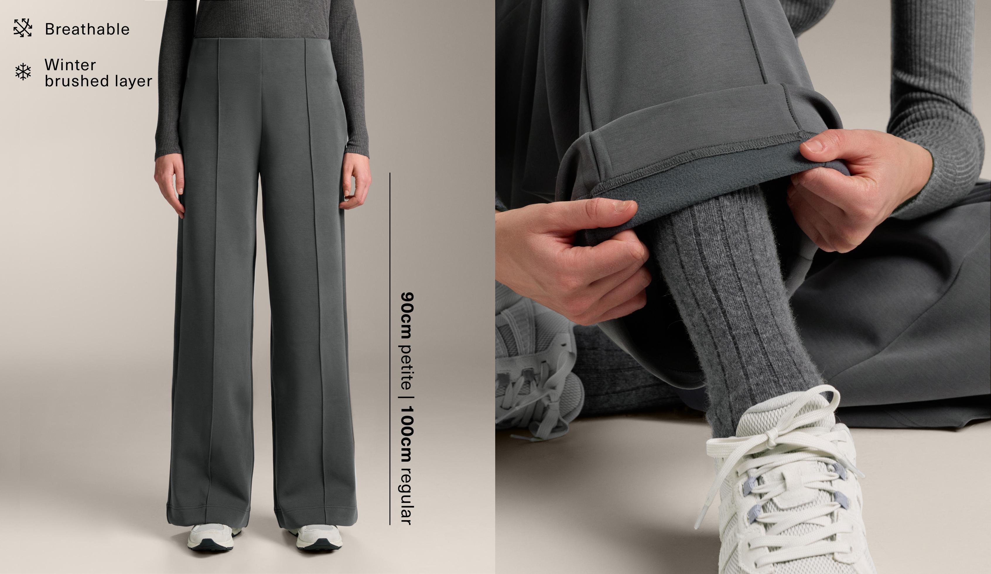 Super high-rise straight-leg trousers with brushed modal Super high-rise straight-leg trousers with brushed modal