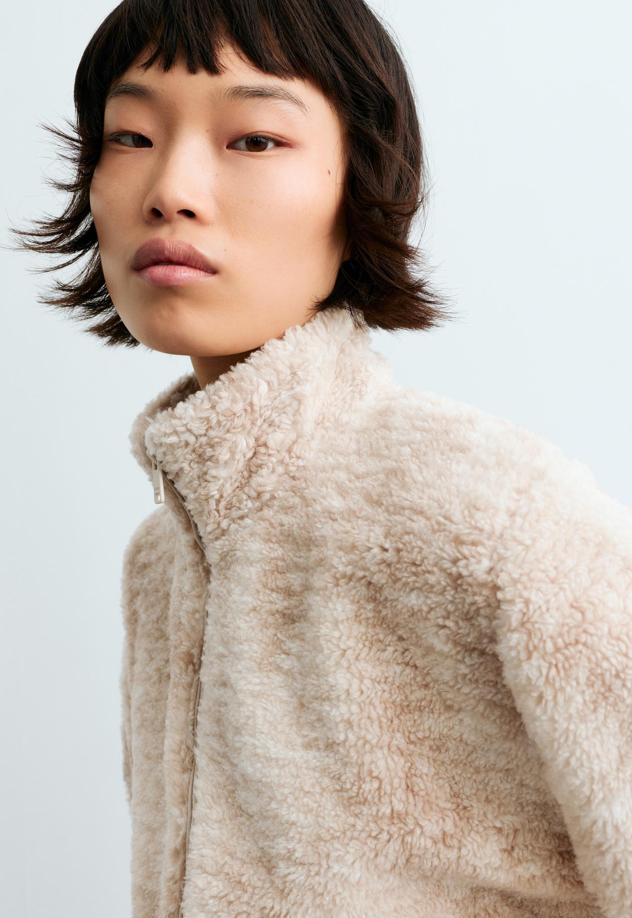 Tie-dye faux-shearling jacket — CREAM