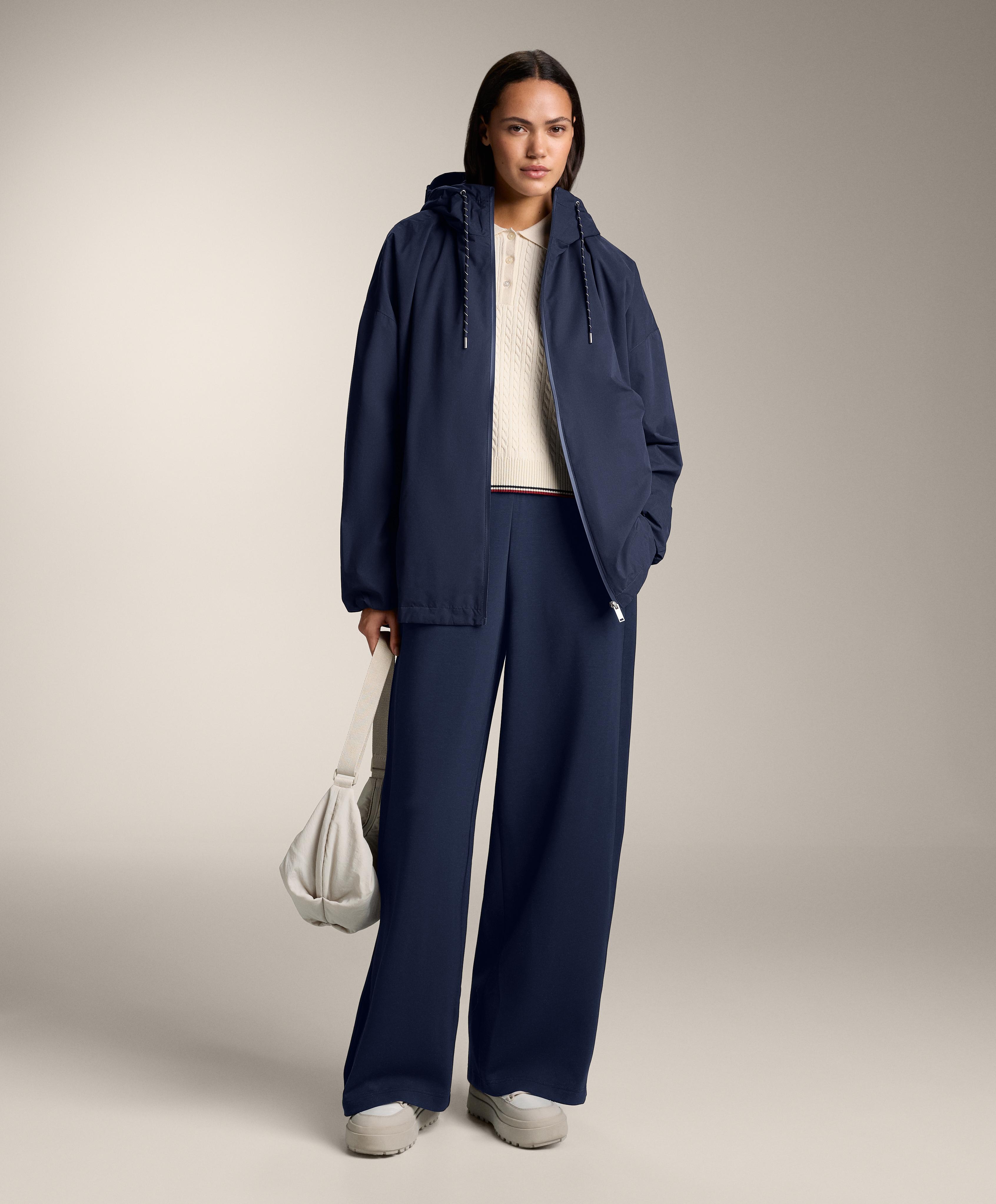 Mini cable knit polo neck jumper — ECRU