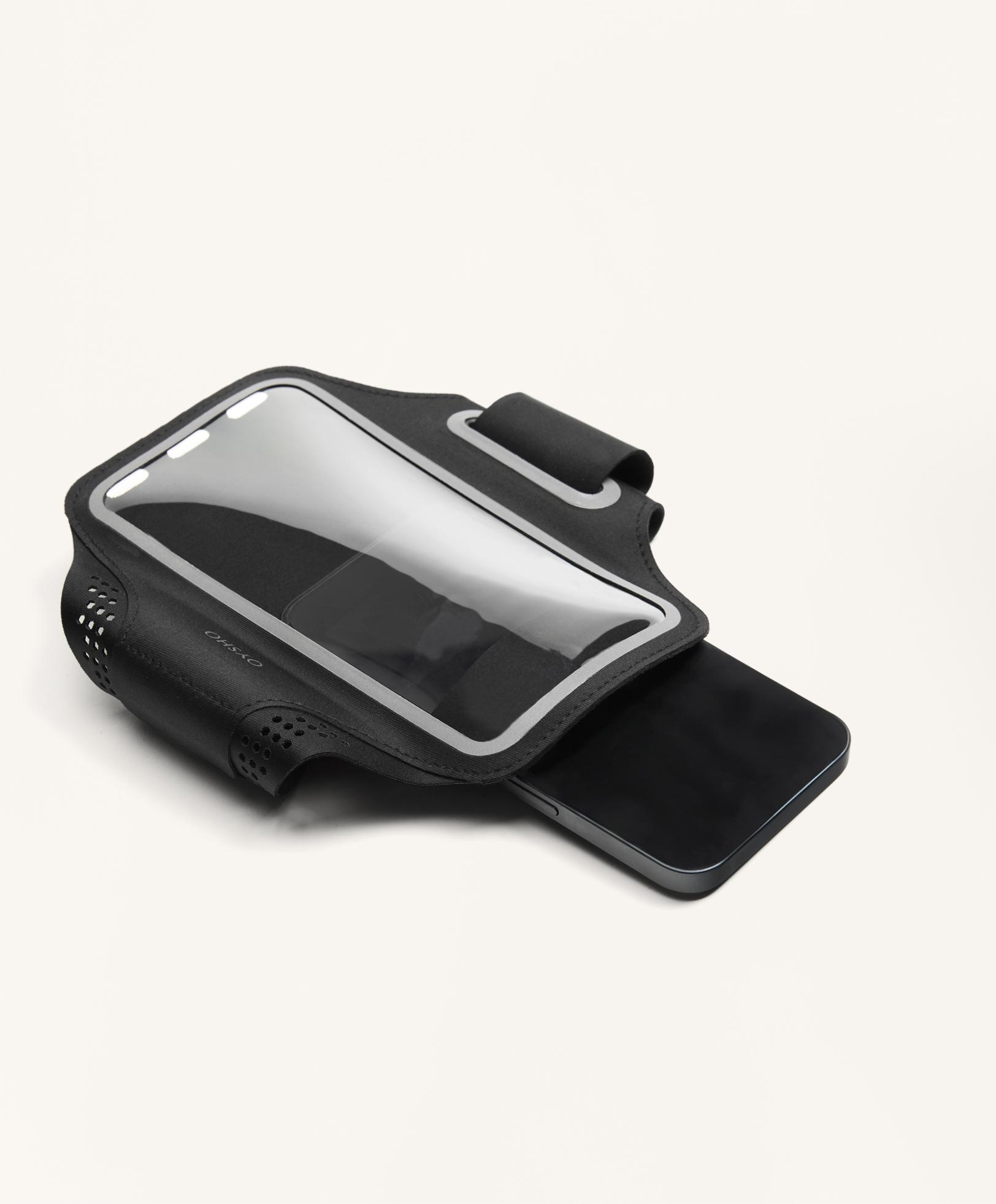 Touchscreen armband phone holder