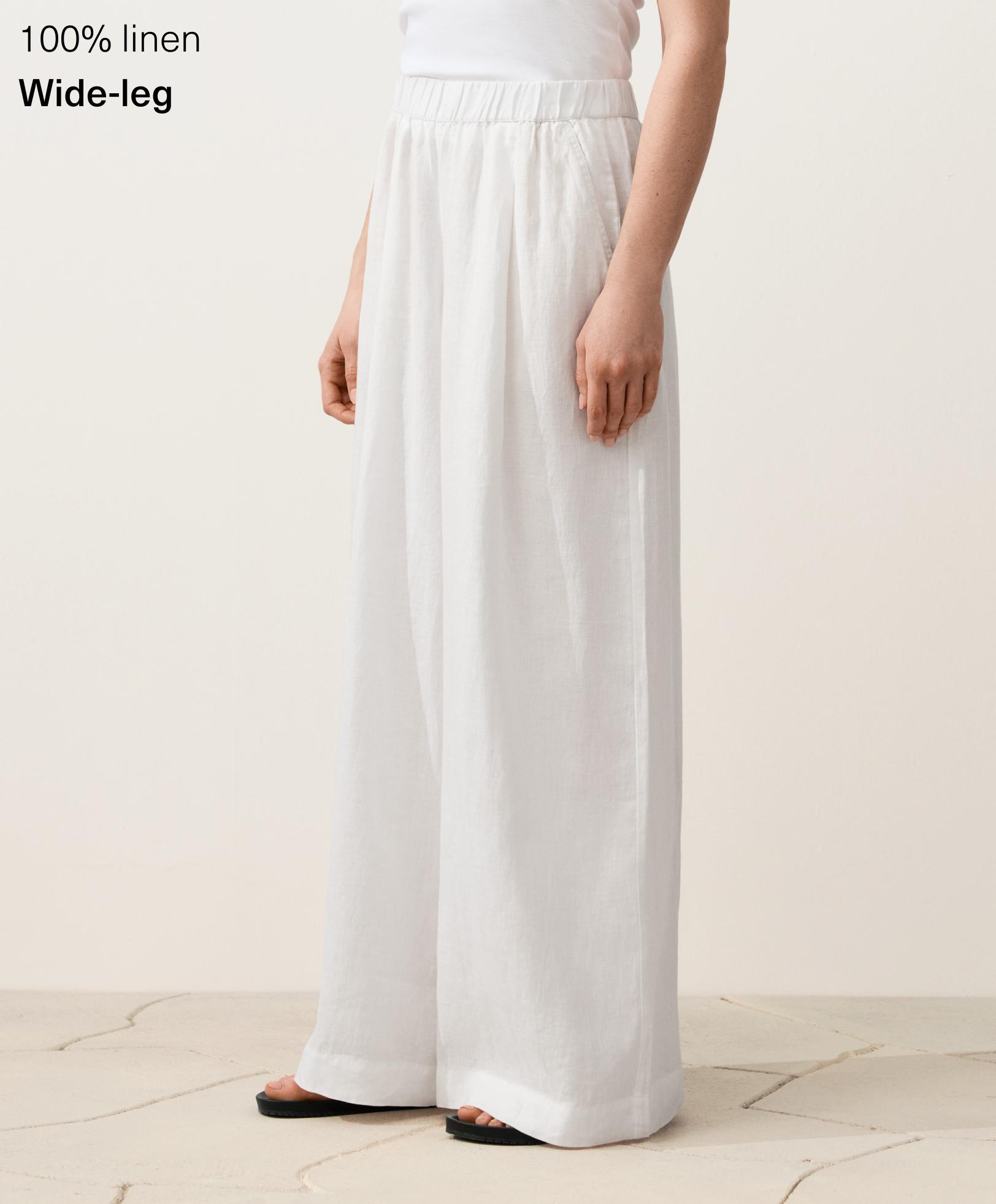 100% linen wide-leg trousers 100% linen wide-leg trousers
