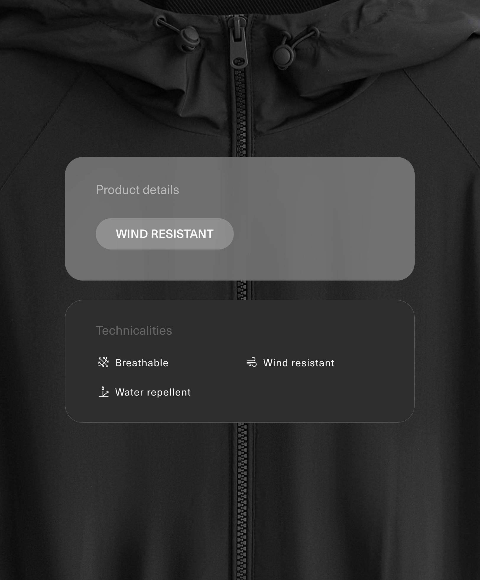 Water-repellent jacket