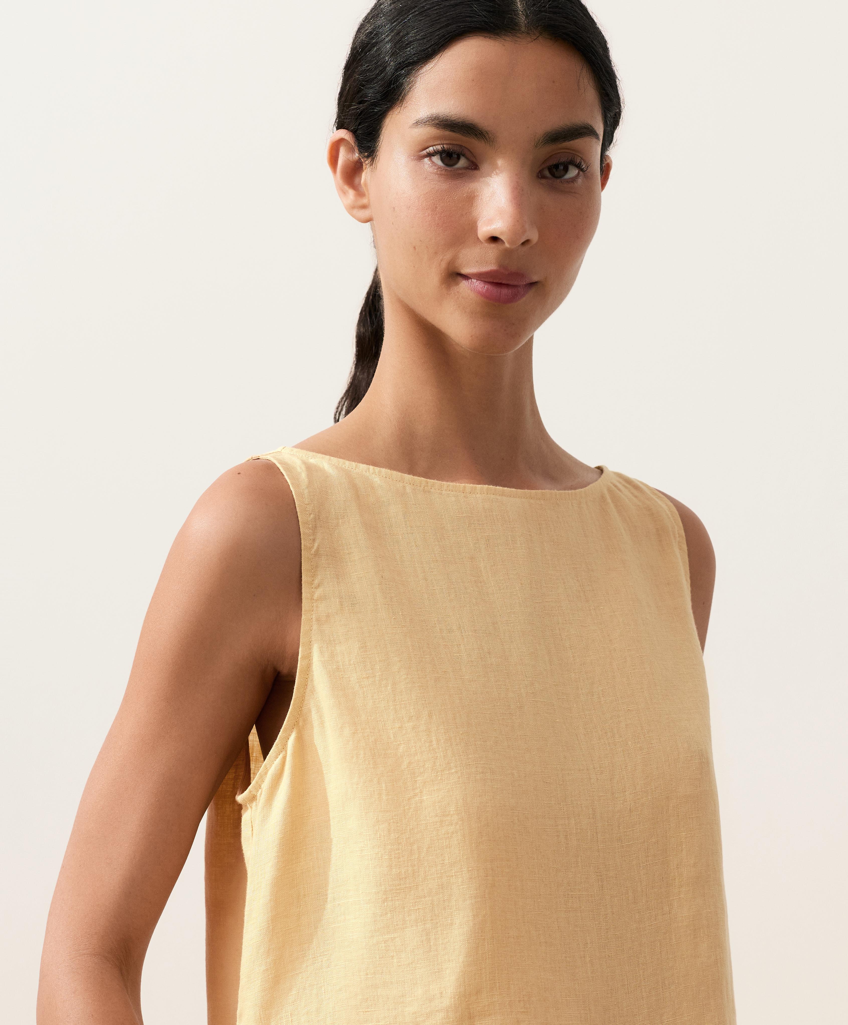 توب مربع 100% كتان