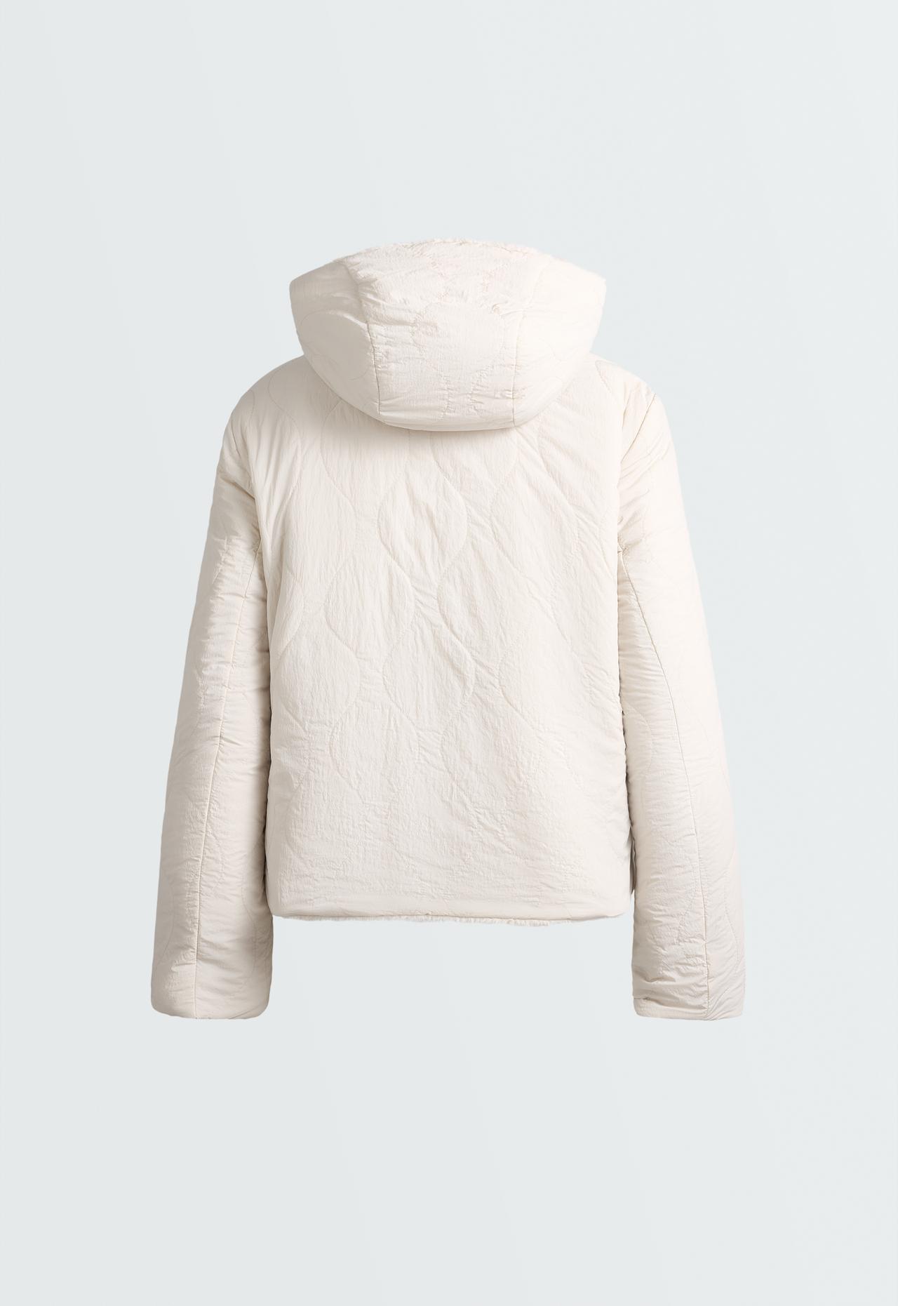 FELLEX® Aerogel reversible faux-fur-effect padded jacket — PALE TAUPE