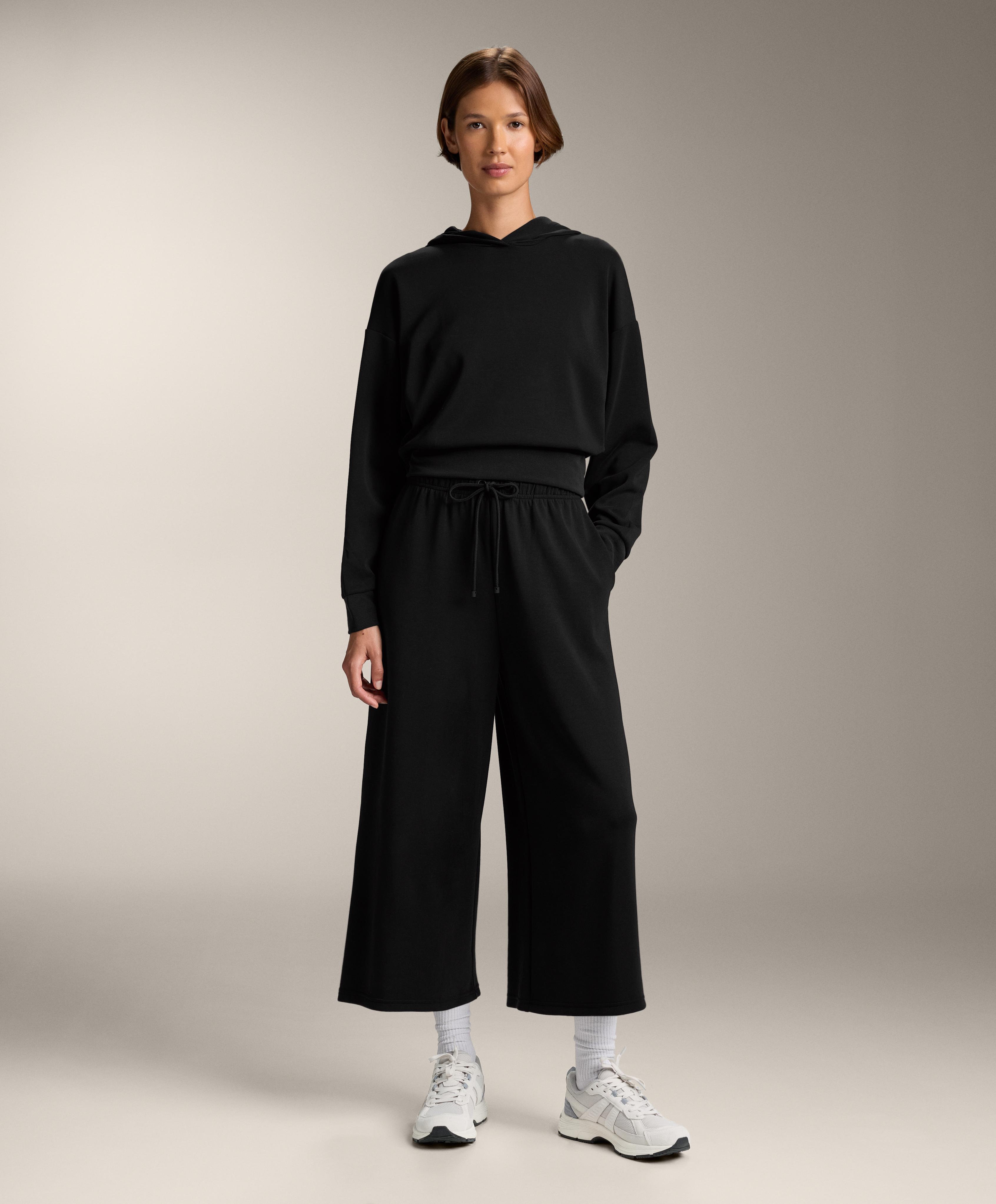 Soft-touch wide-leg crop trousers with modal | OYSHO United States