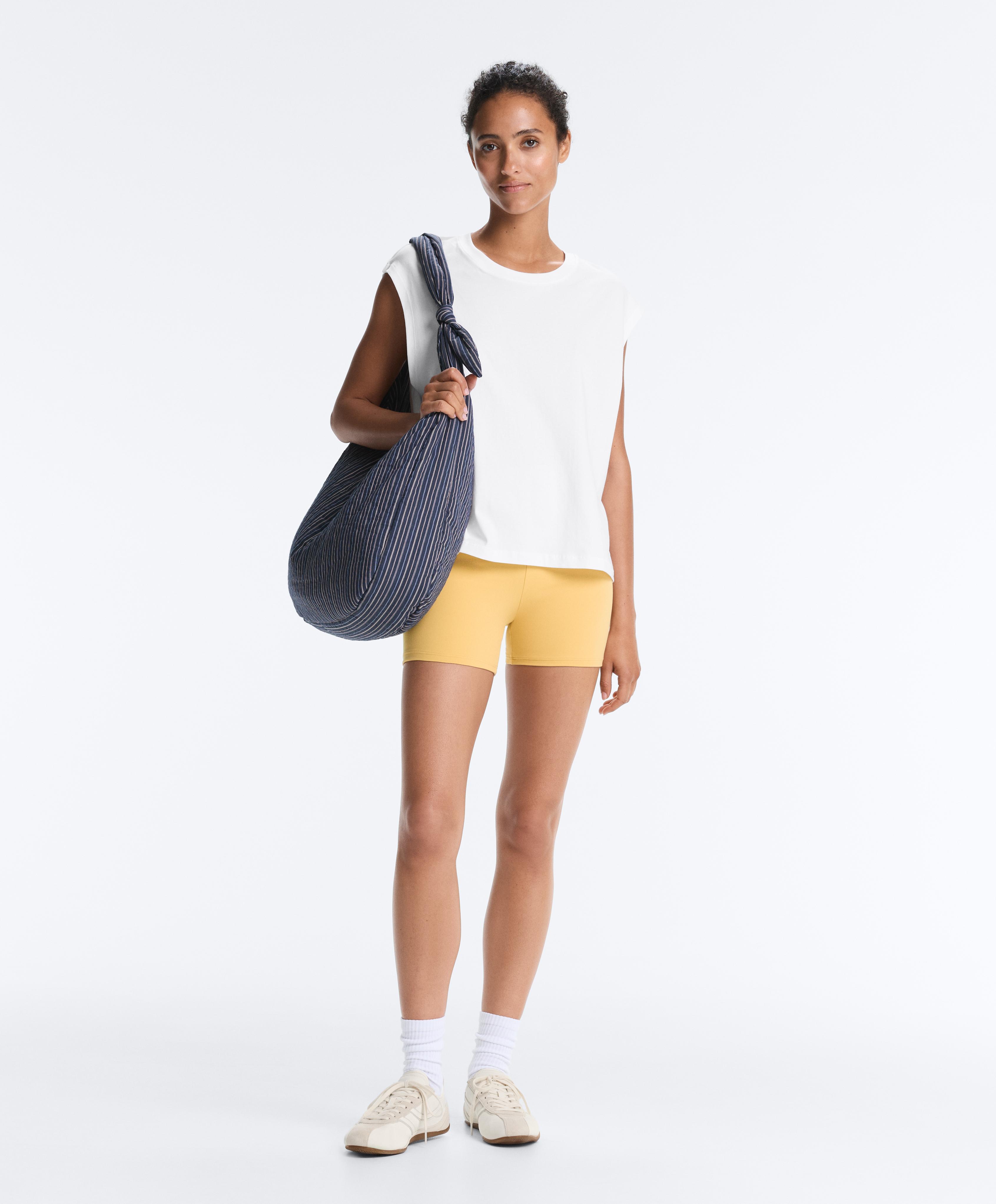 Mouwloze top van katoenmix Mouwloze top van katoenmix