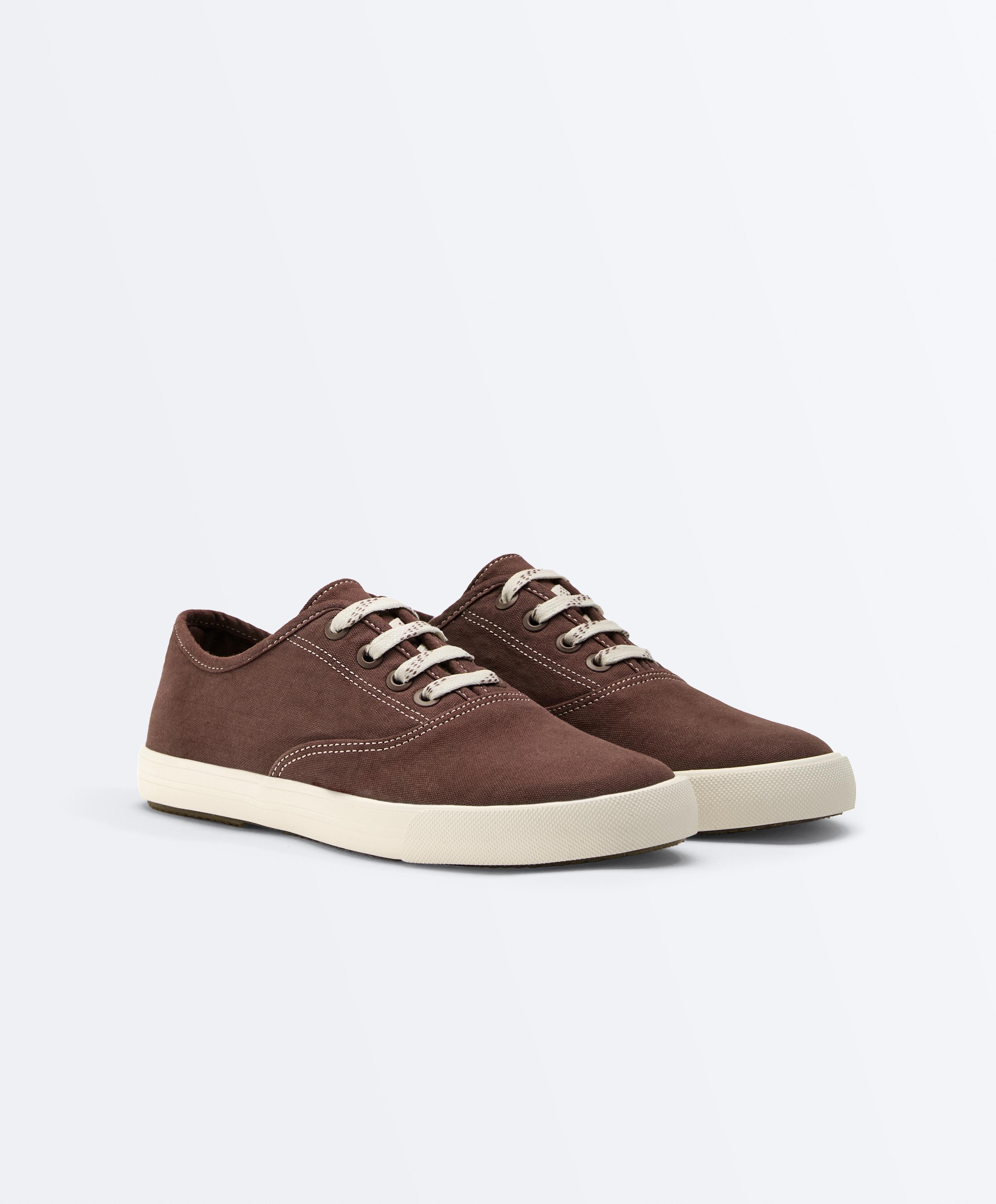 Canvas trainers — BROWN