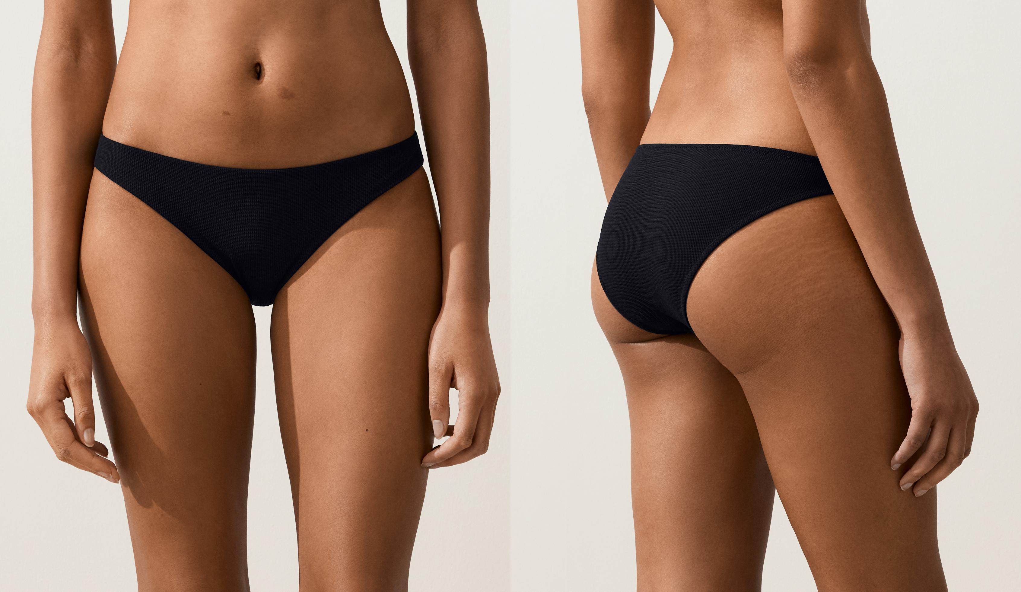 Piqué classic bikini briefs — BLACK