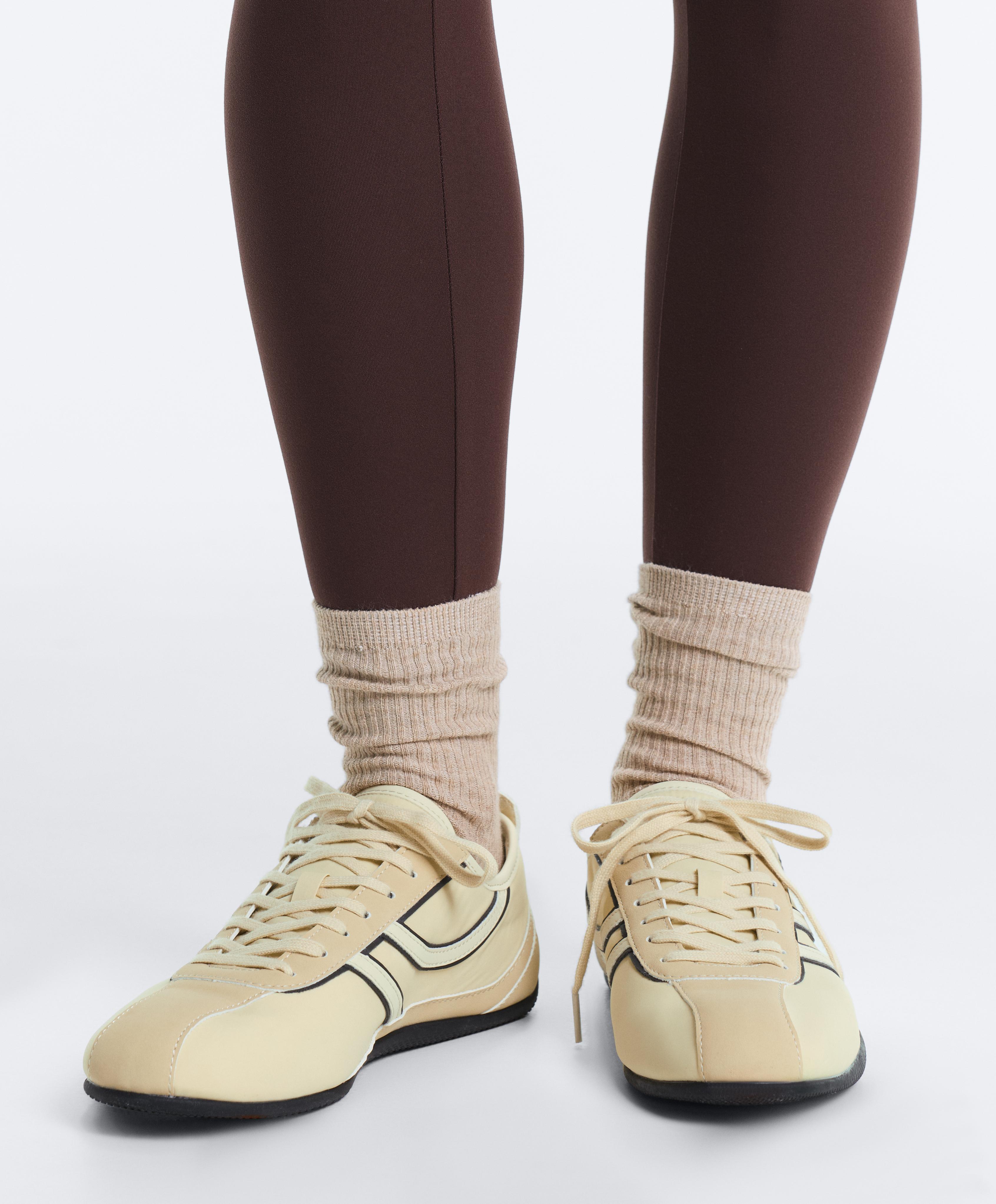 5 pairs of cotton blend classic socks — SAND MELANGE