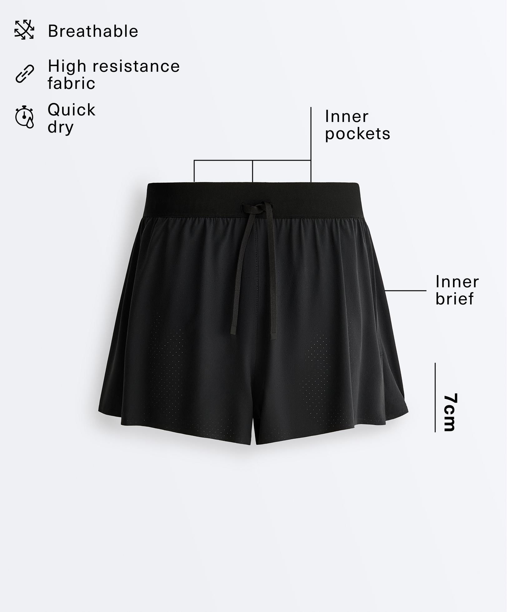Technische mid rise shorts (7 cm) Technische mid rise shorts (7 cm)
