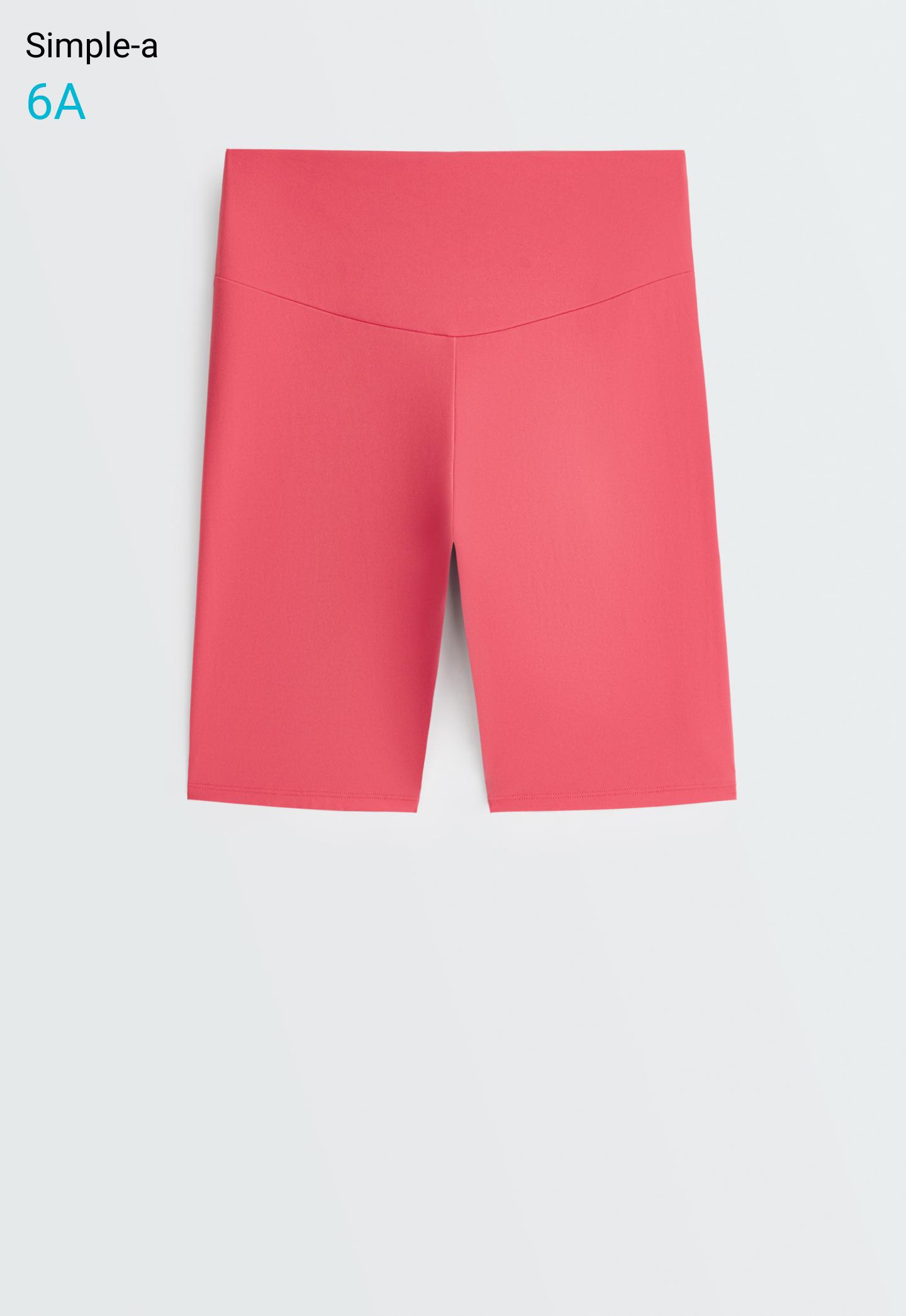 Comfortlux high-rise 20cm biker leggings — WASHED RED