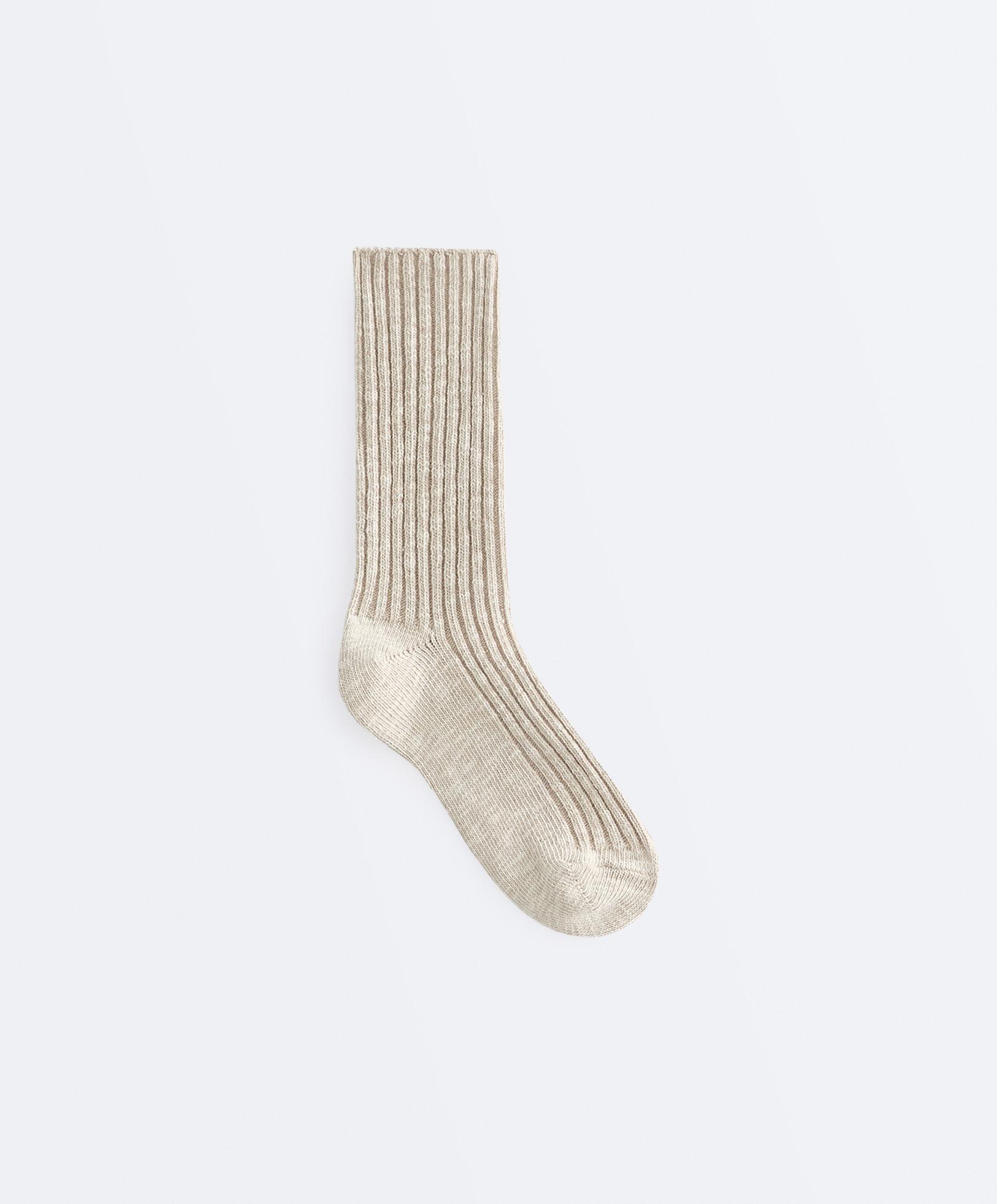 2 pairs of classic rib socks — LIGHT MINK