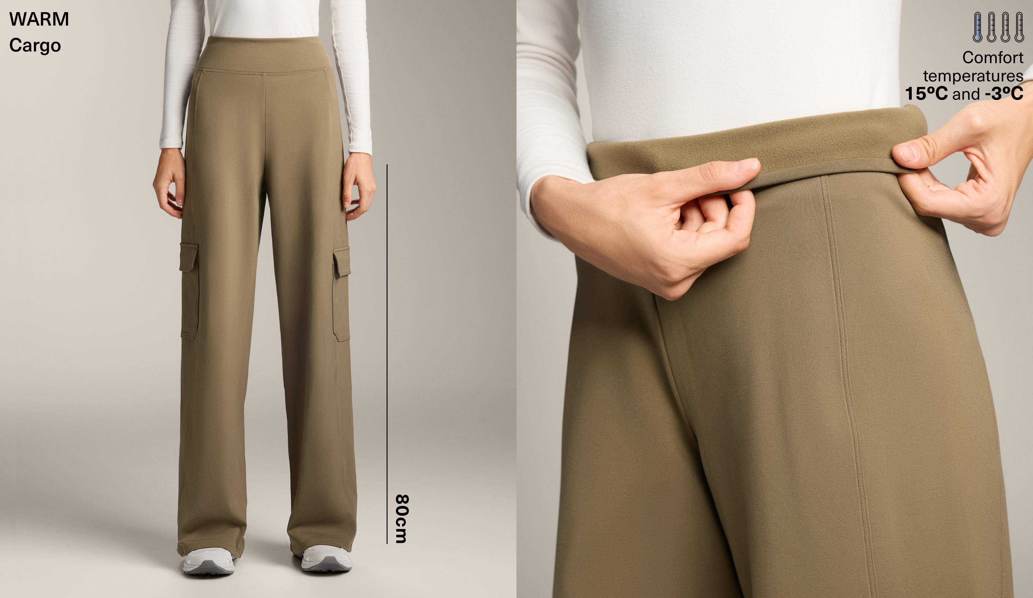 High-rise Warm cargo trousers