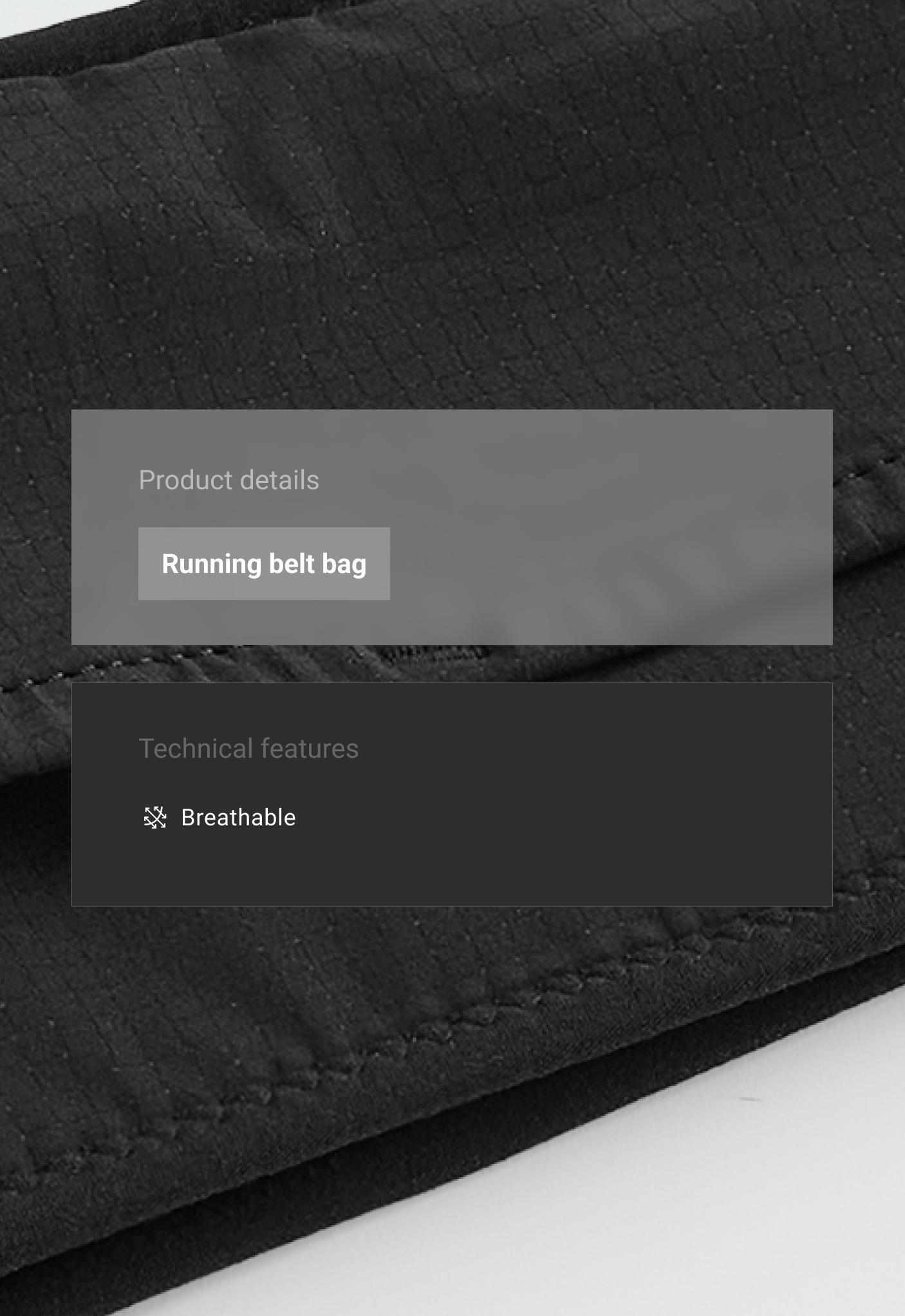 Running belt bag