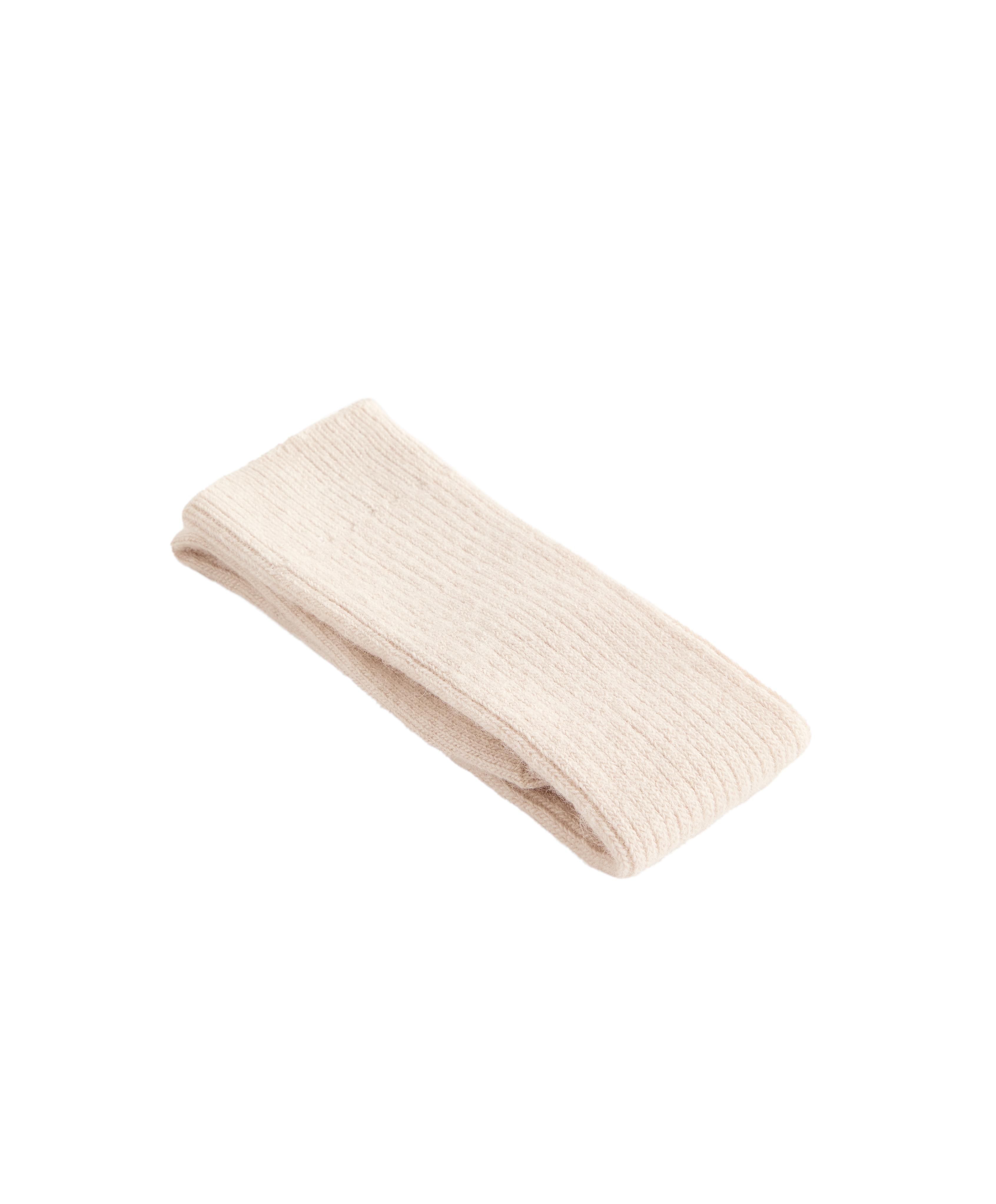 18% cashmere 13% wool long socks — STONE               