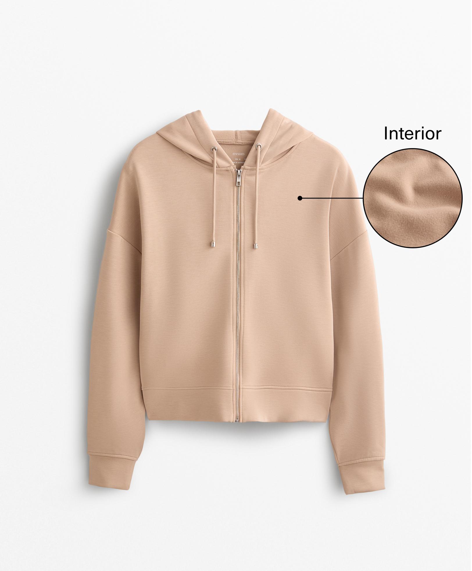 Brushed soft-touch jacket with modal