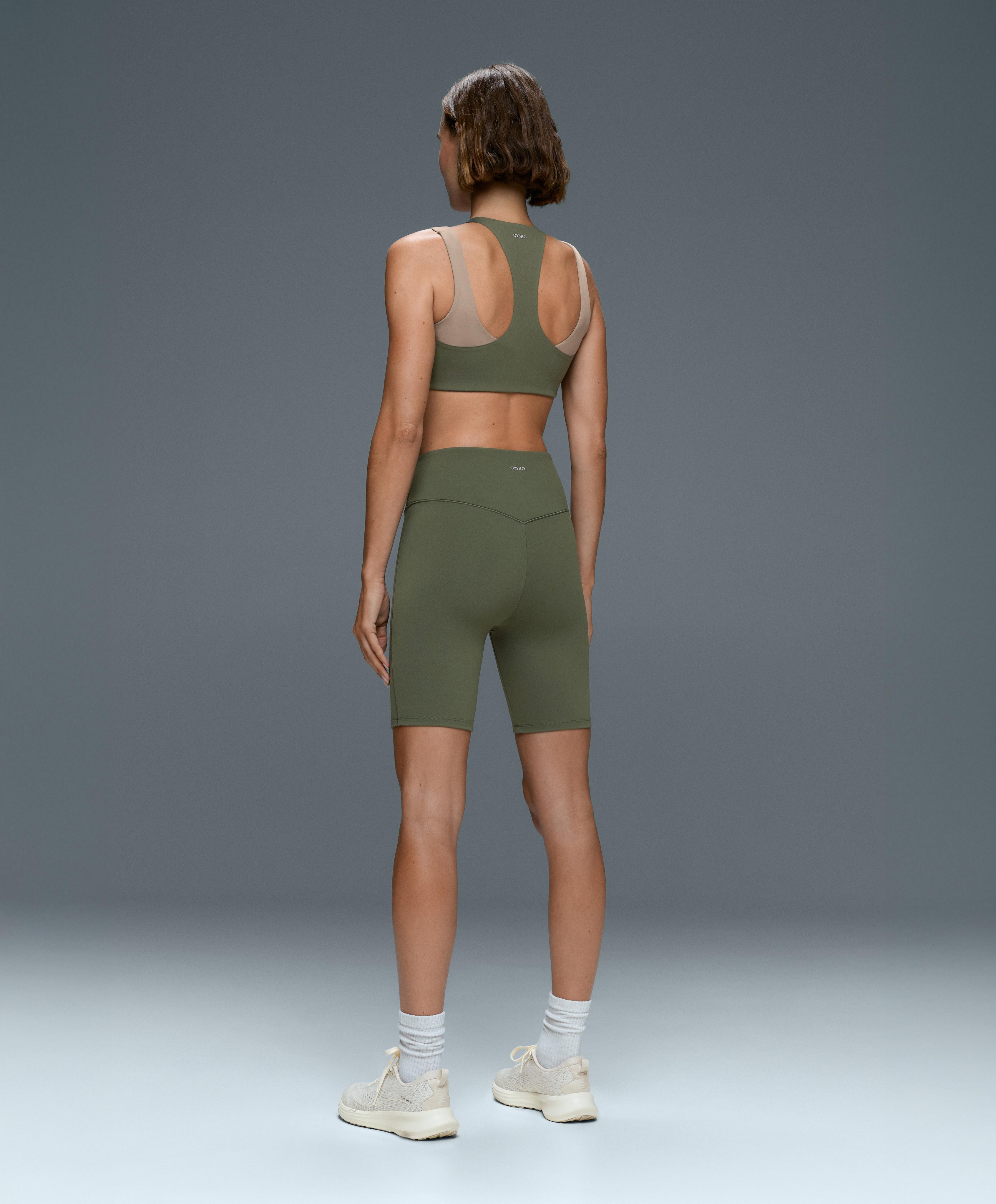 Evermove high-rise 20cm cycle leggings — KHAKI