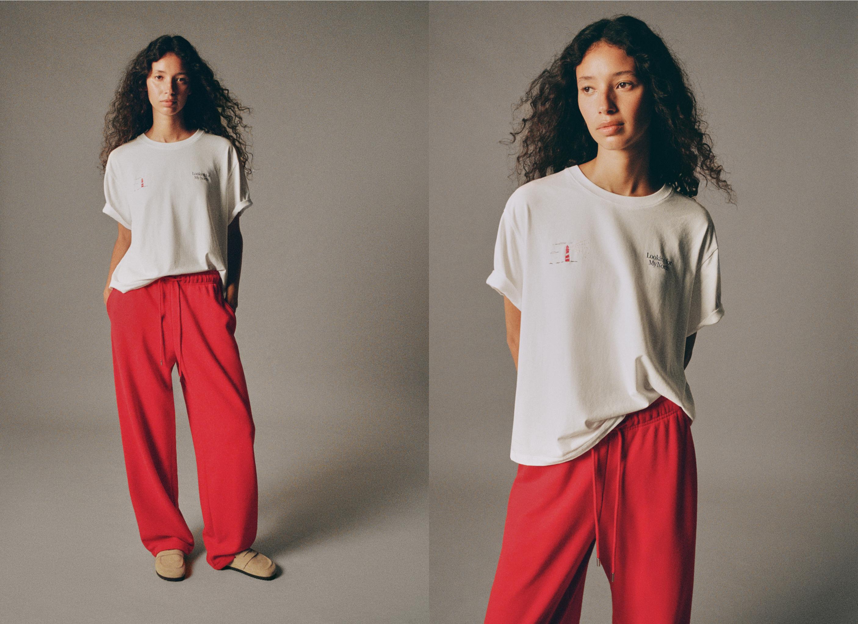 Boxy print cotton blend T-shirt — WHITE