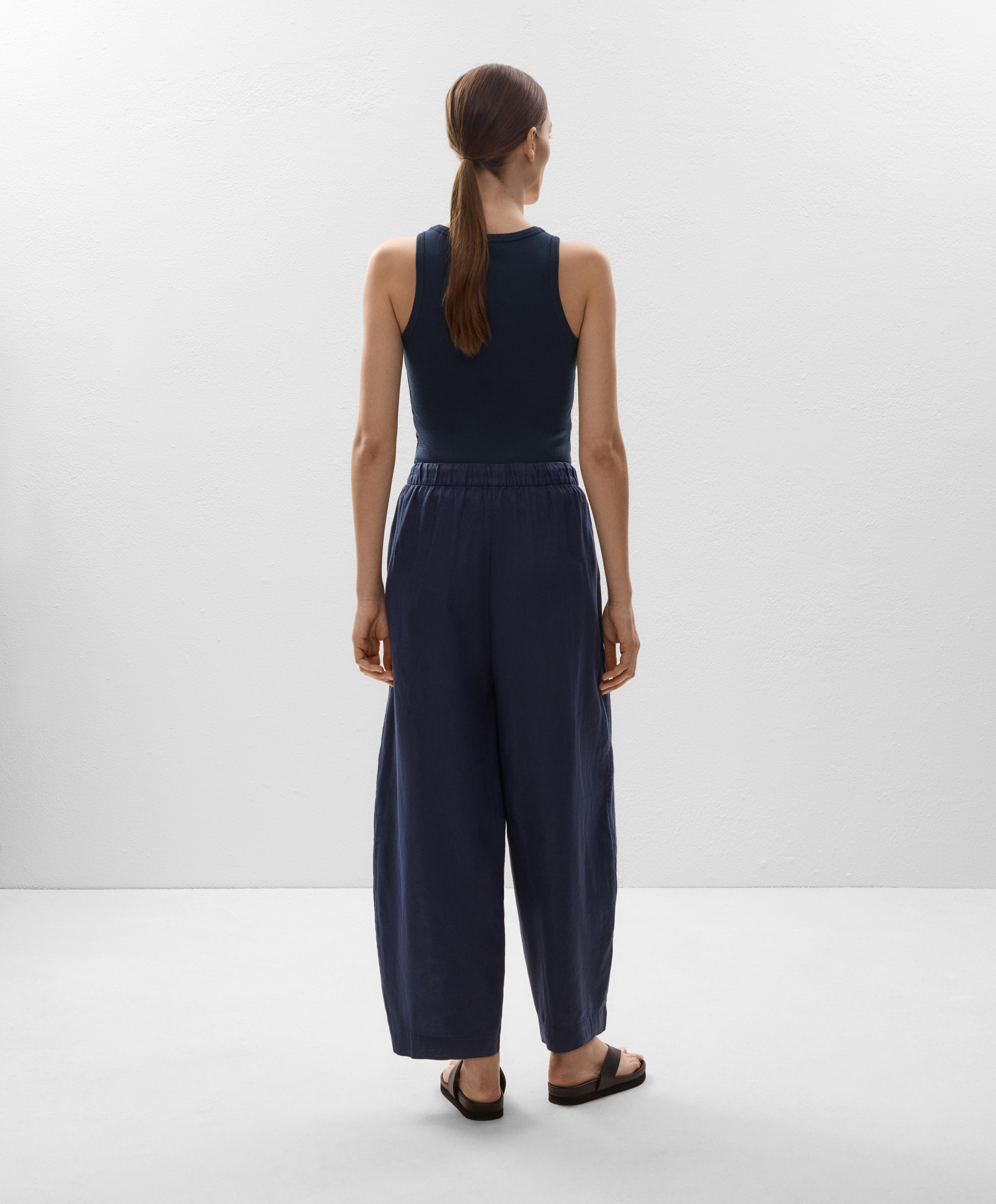 Pantalon barrel 100 % lin Pantalon barrel 100 % lin