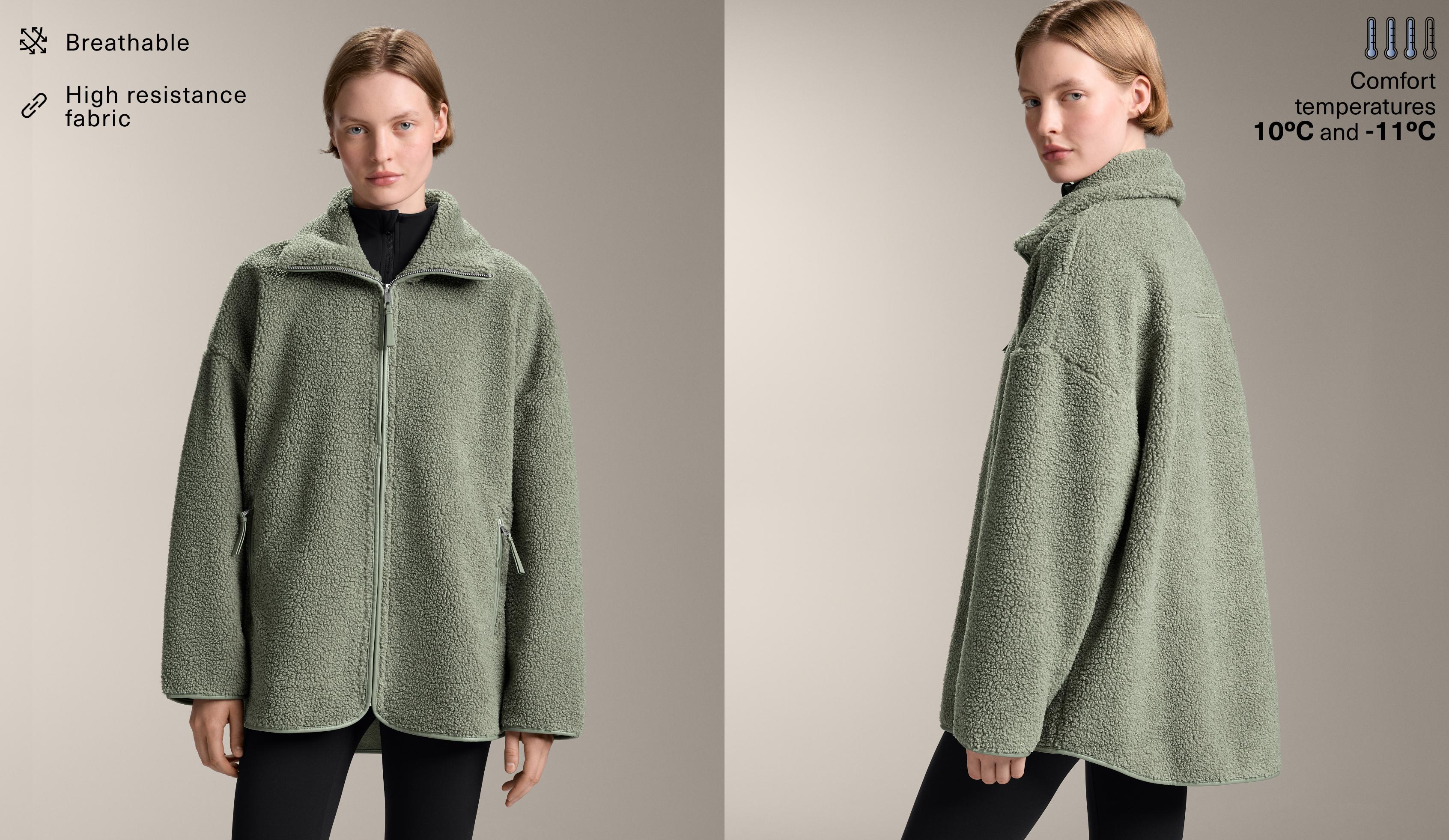 Faux-shearling oversize jacket