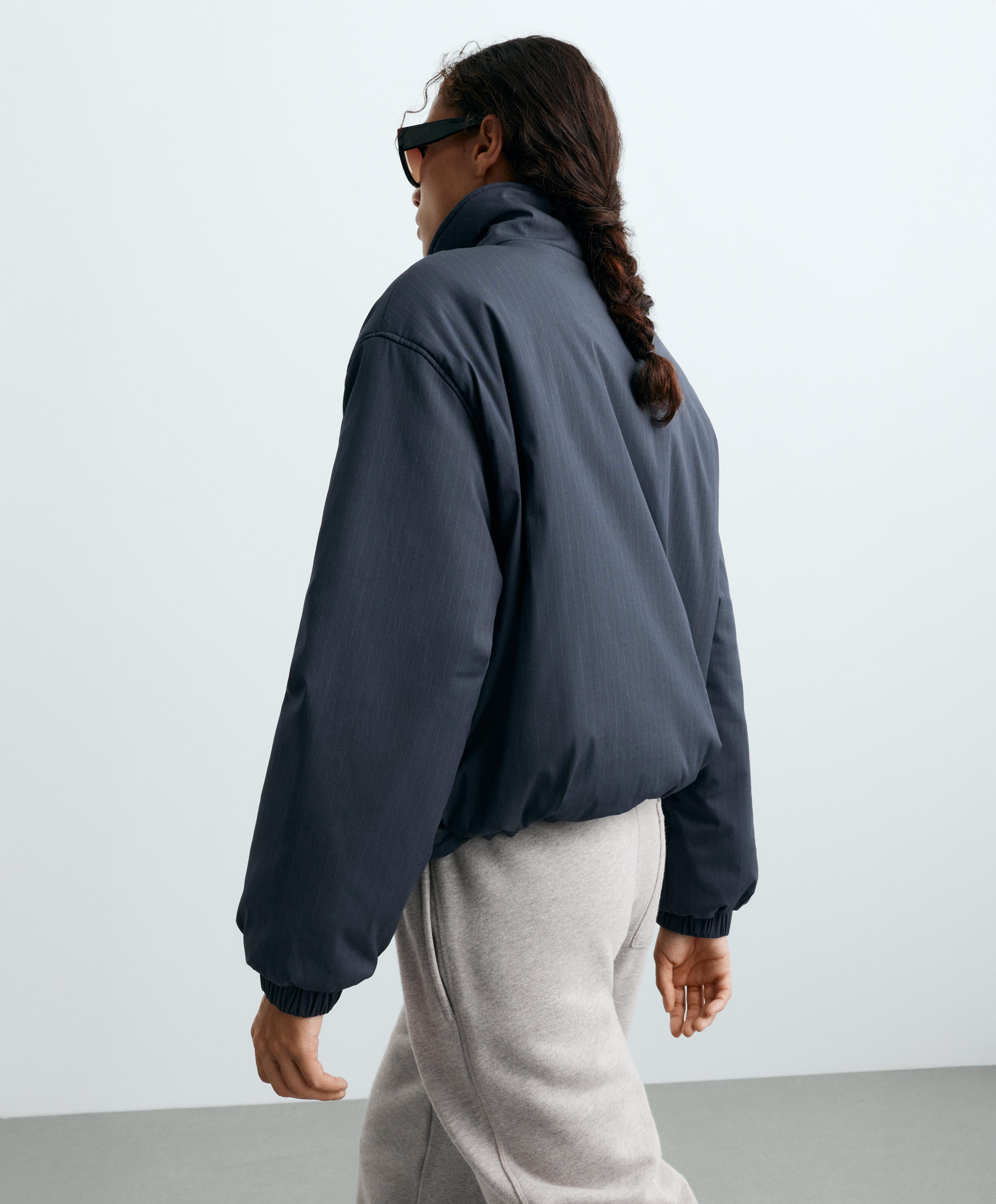 FELLEX® AEROGEL A-line canvas padded jacket — MAUVE-BLUE