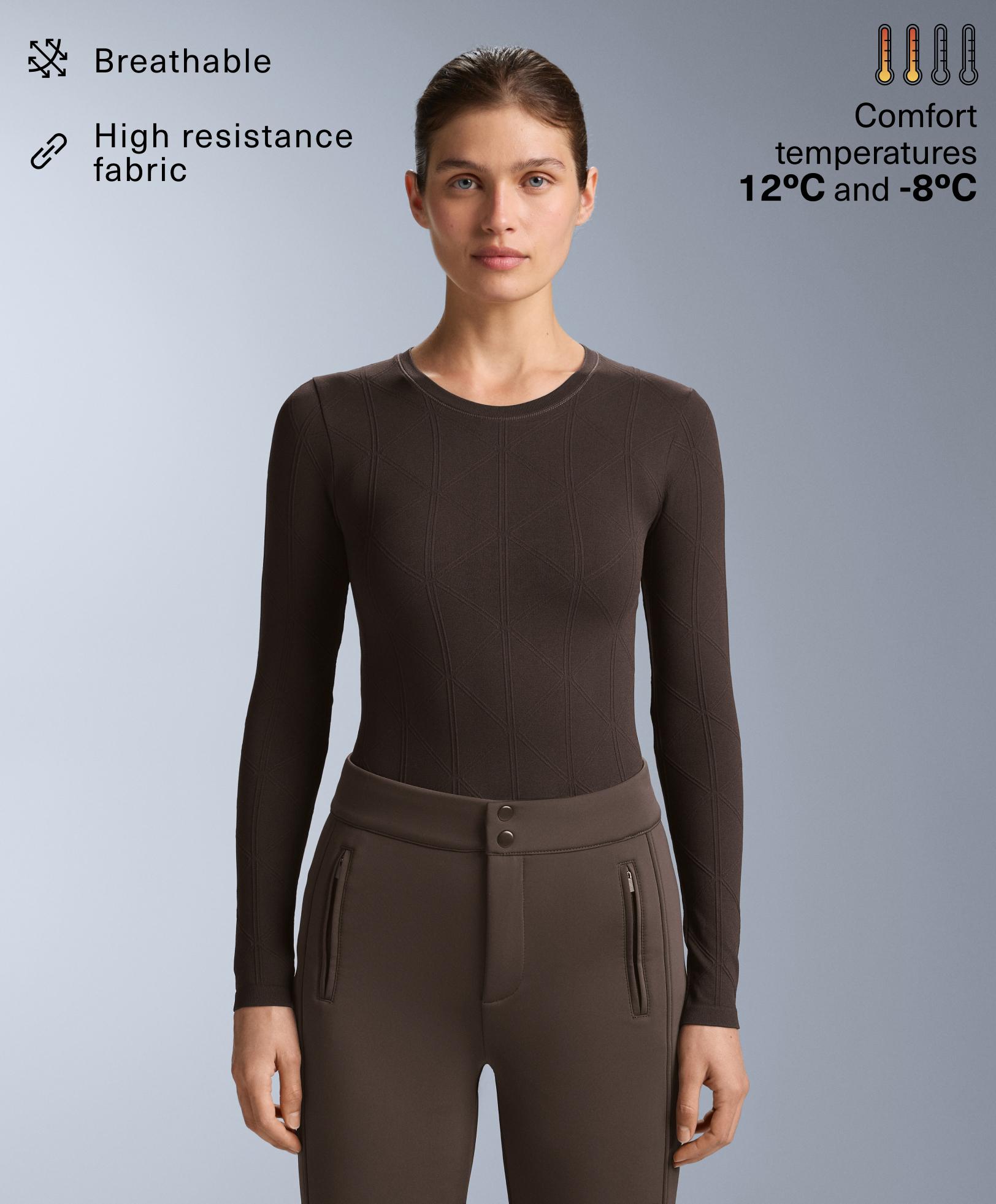 Camiseta térmica base layer seamless jacquard